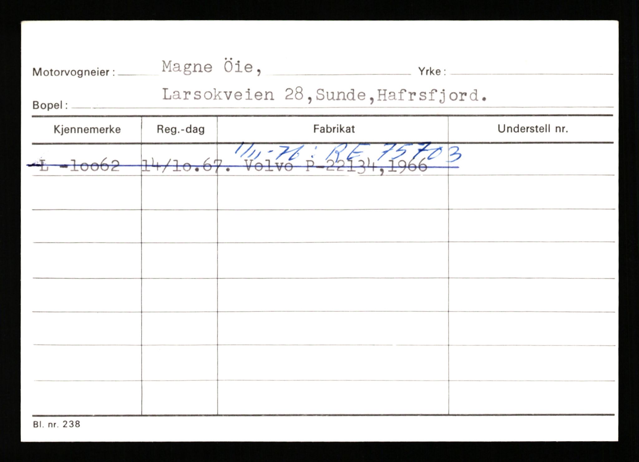 Stavanger trafikkstasjon, AV/SAST-A-101942/0/H/L0044: Øksna - Åmo, 1930-1971, p. 1954