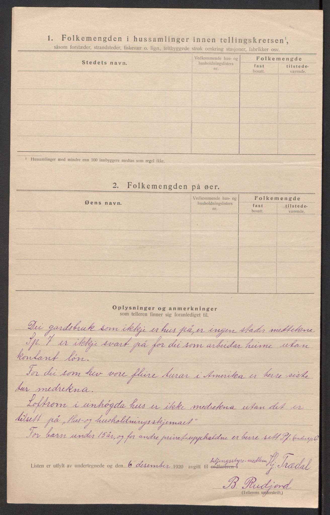 SAK, 1920 census for Lista, 1920, p. 53