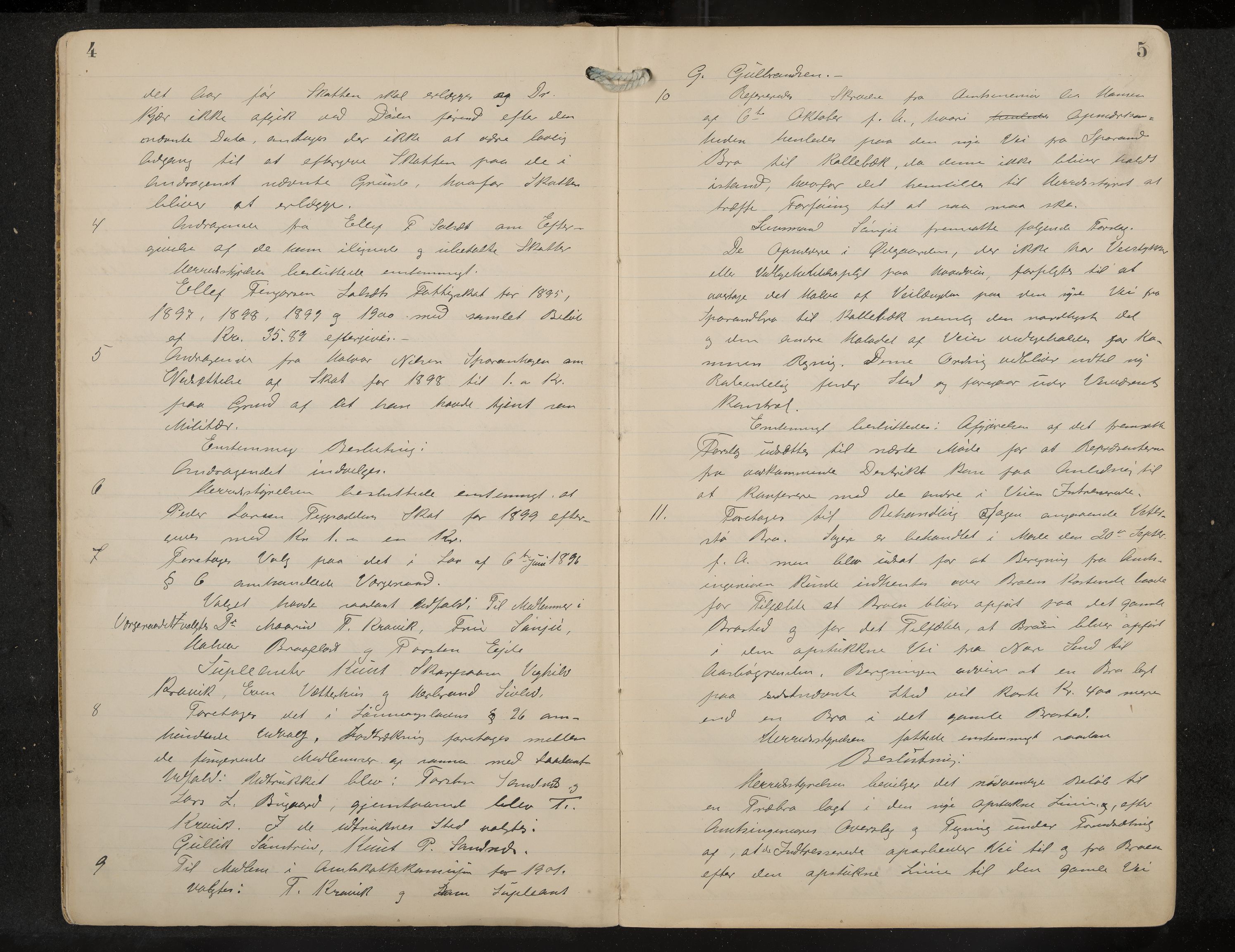 Nore formannskap og sentraladministrasjon, IKAK/0633021-2/A/Aa/L0001: Møtebok, 1901-1911, p. 4-5