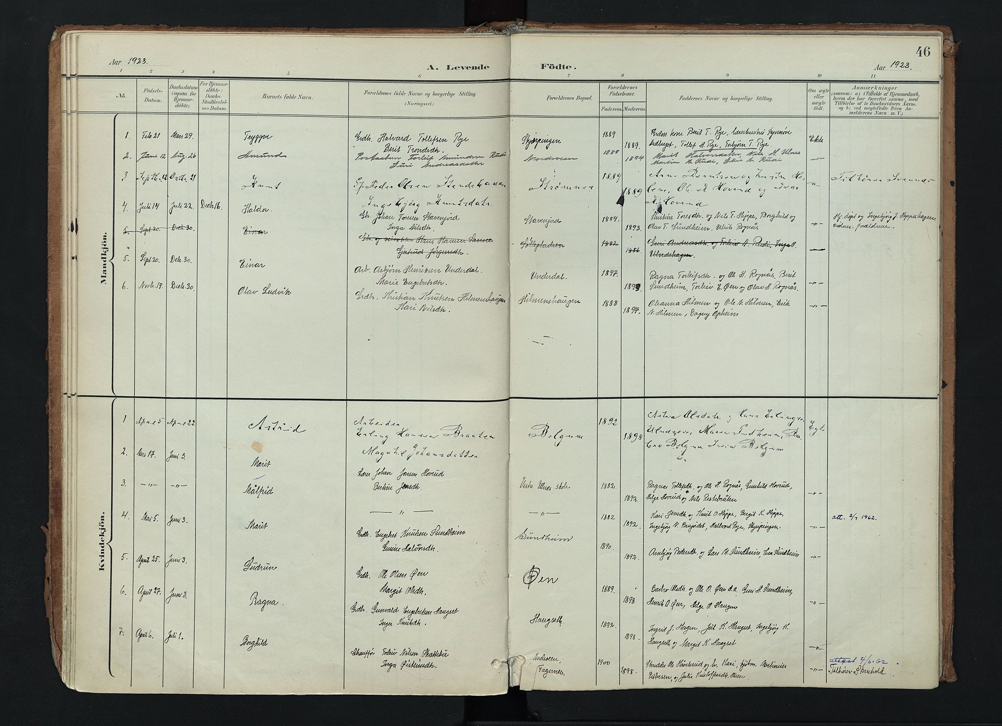 Nord-Aurdal prestekontor, SAH/PREST-132/H/Ha/Haa/L0017: Parish register (official) no. 17, 1897-1926, p. 46