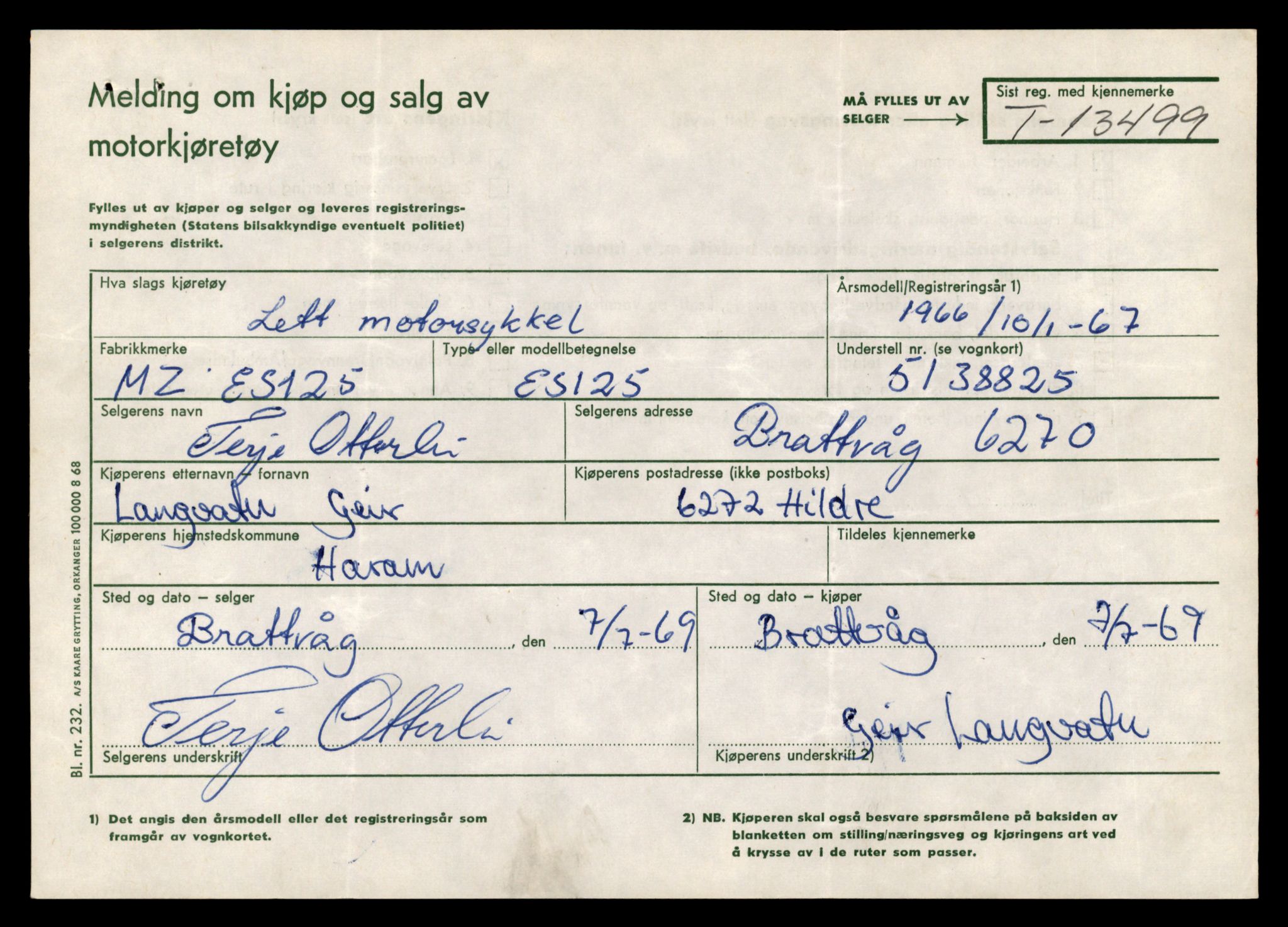 Møre og Romsdal vegkontor - Ålesund trafikkstasjon, AV/SAT-A-4099/F/Fe/L0039: Registreringskort for kjøretøy T 13361 - T 13530, 1927-1998, p. 2474