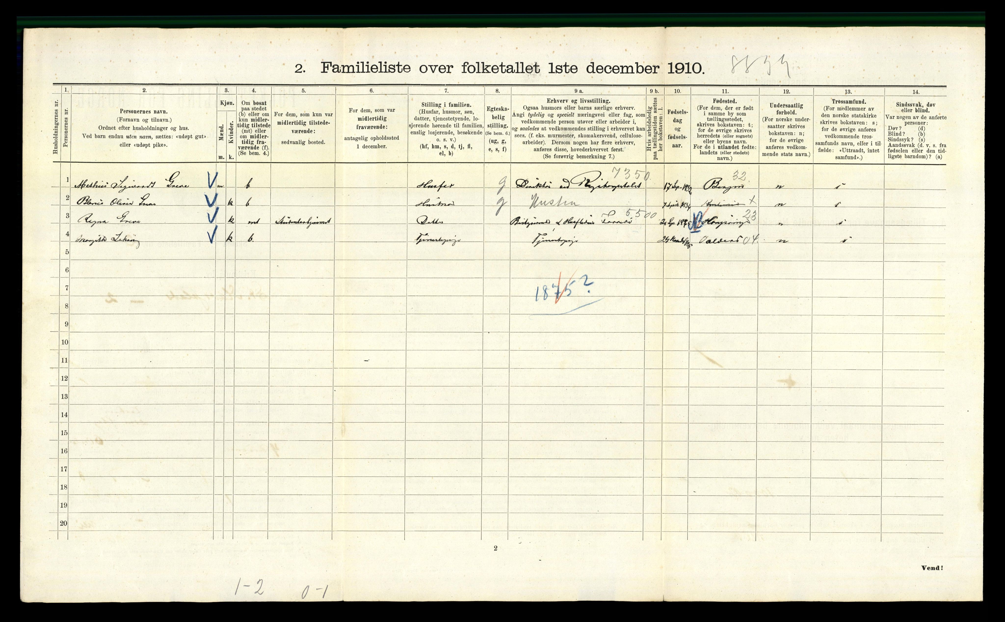 RA, 1910 census for Kristiania, 1910, p. 96856