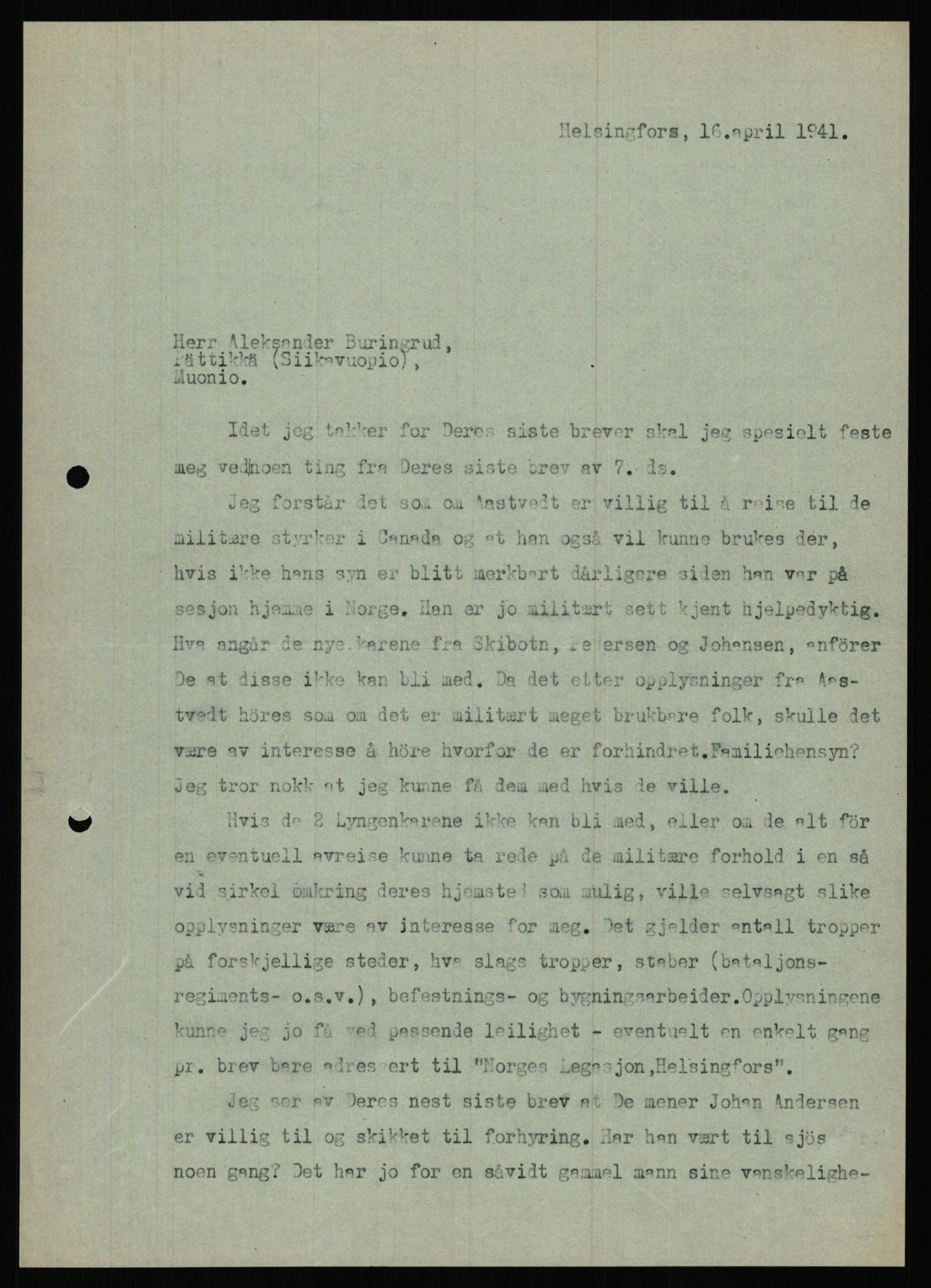 Forsvaret, Forsvarets krigshistoriske avdeling, AV/RA-RAFA-2017/Y/Ya/L0006: II-C-11-11,2 - Utenriksdepartementet.  Legasjonen i Helsingfors., 1940-1946, p. 517