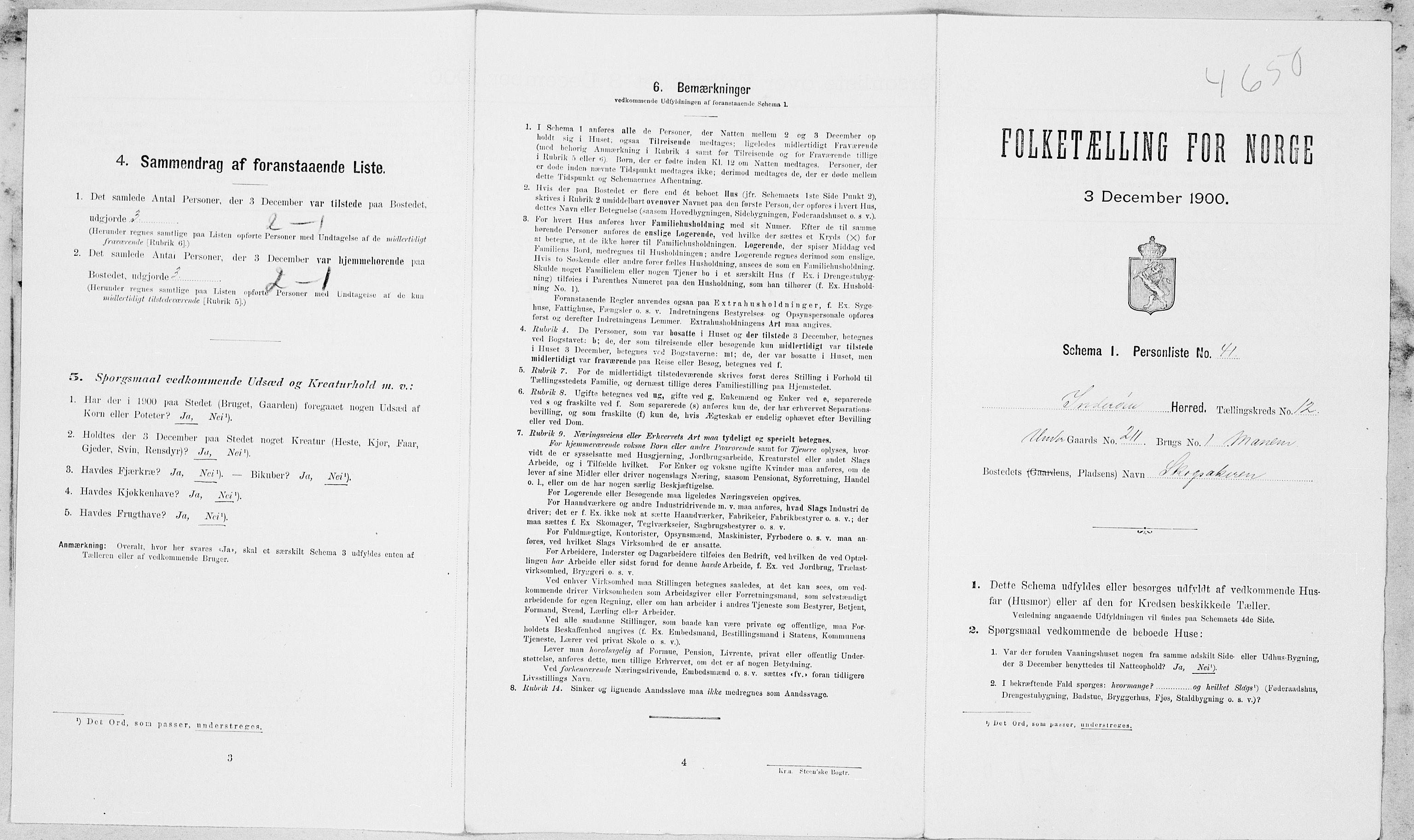 SAT, 1900 census for Inderøy, 1900, p. 1530