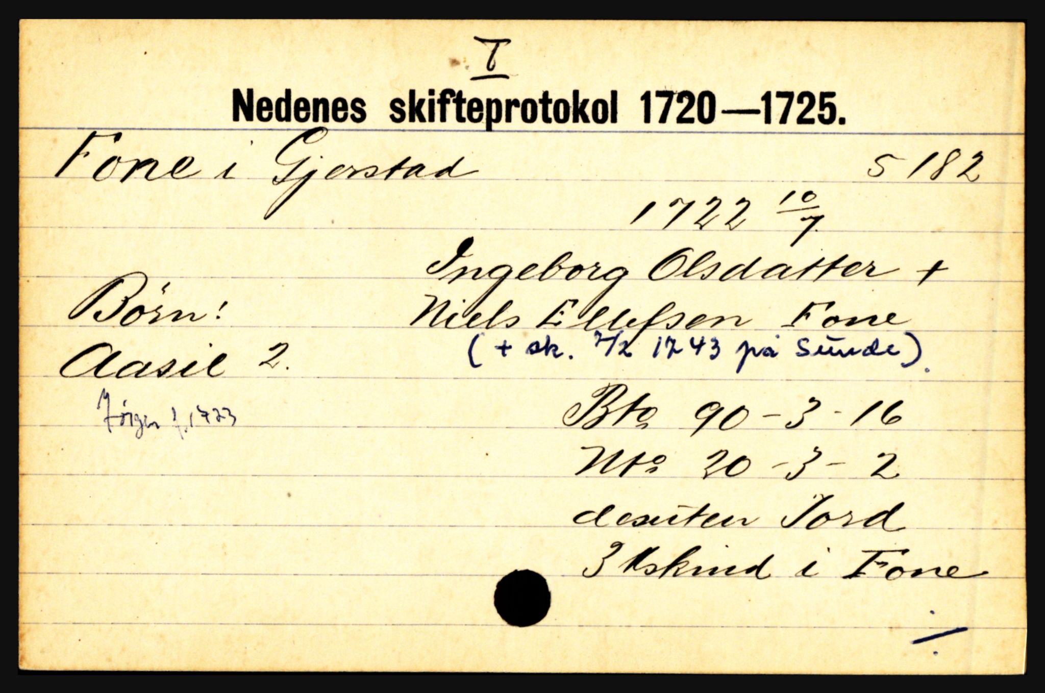 Nedenes sorenskriveri før 1824, AV/SAK-1221-0007/H, p. 7453