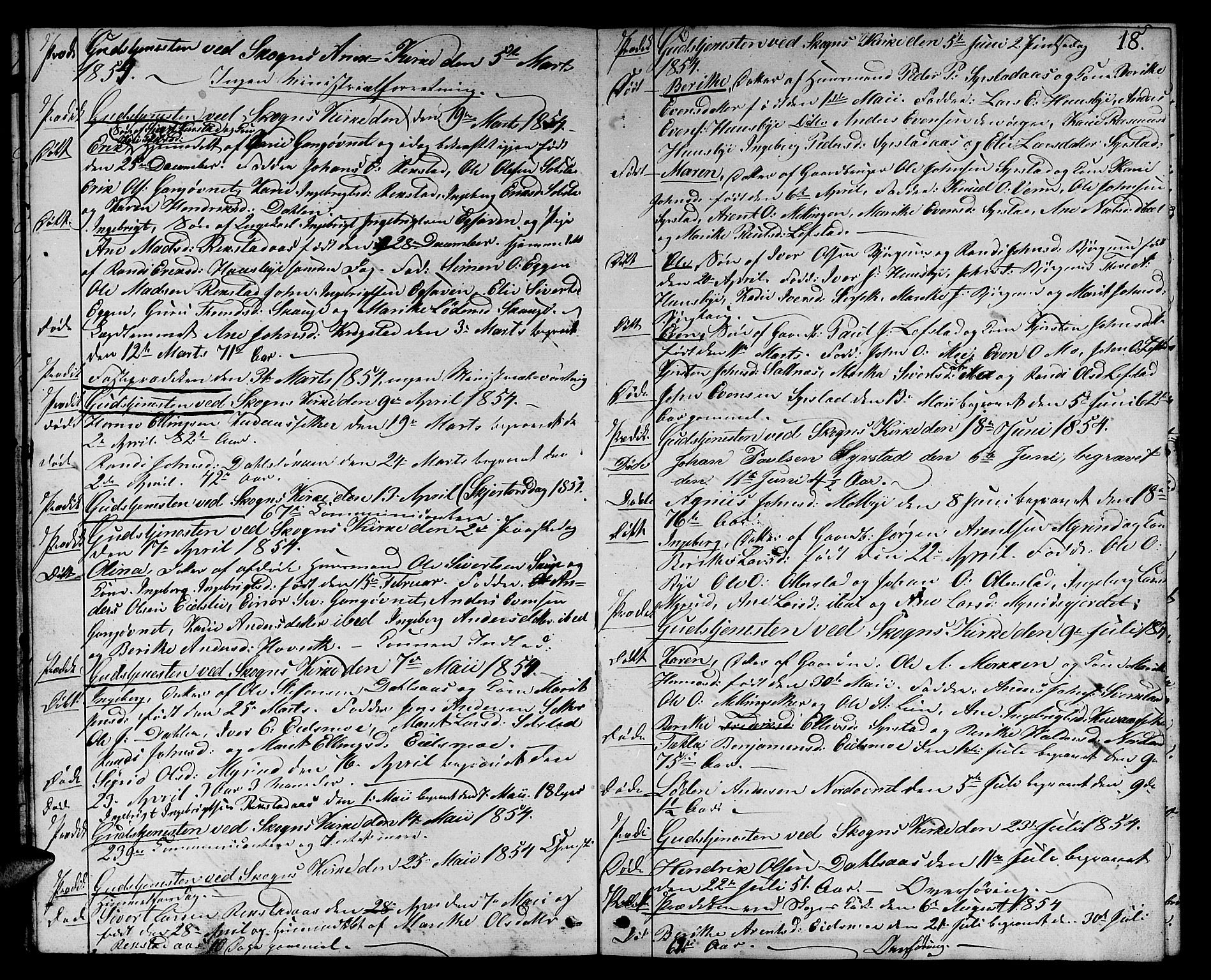 Ministerialprotokoller, klokkerbøker og fødselsregistre - Sør-Trøndelag, SAT/A-1456/667/L0797: Parish register (copy) no. 667C02, 1849-1867, p. 18