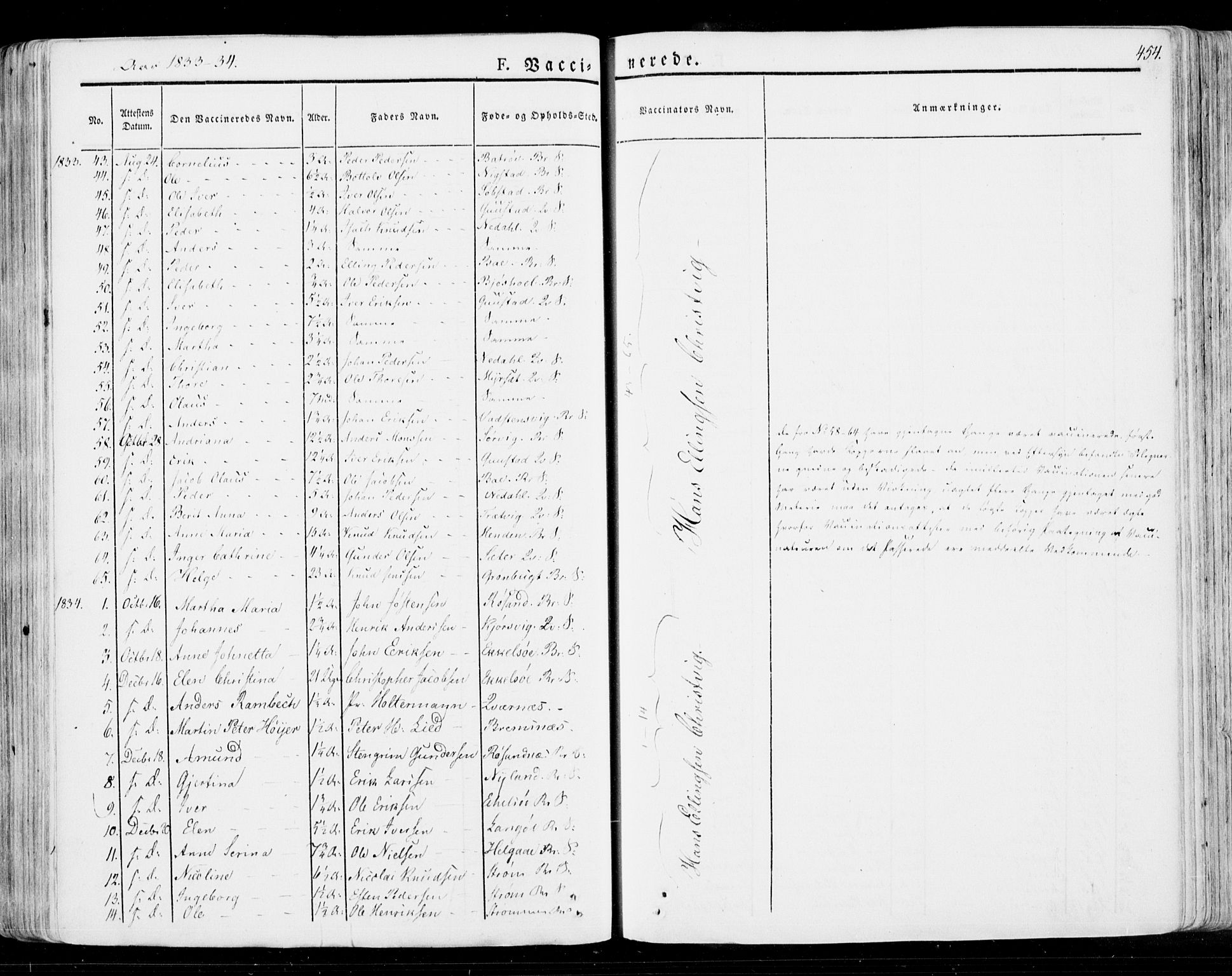 Ministerialprotokoller, klokkerbøker og fødselsregistre - Møre og Romsdal, SAT/A-1454/568/L0803: Parish register (official) no. 568A10, 1830-1853, p. 454