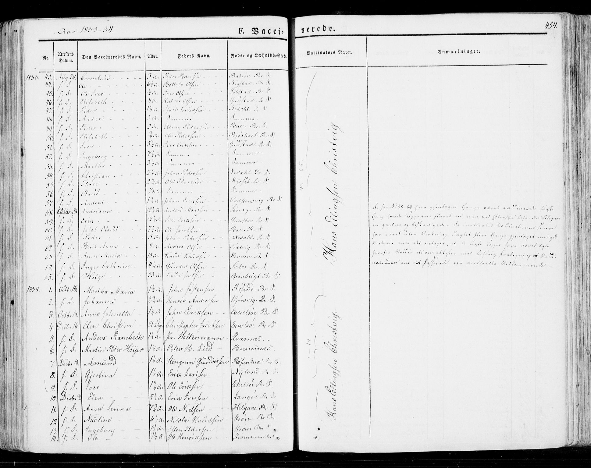 Ministerialprotokoller, klokkerbøker og fødselsregistre - Møre og Romsdal, AV/SAT-A-1454/568/L0803: Parish register (official) no. 568A10, 1830-1853, p. 454