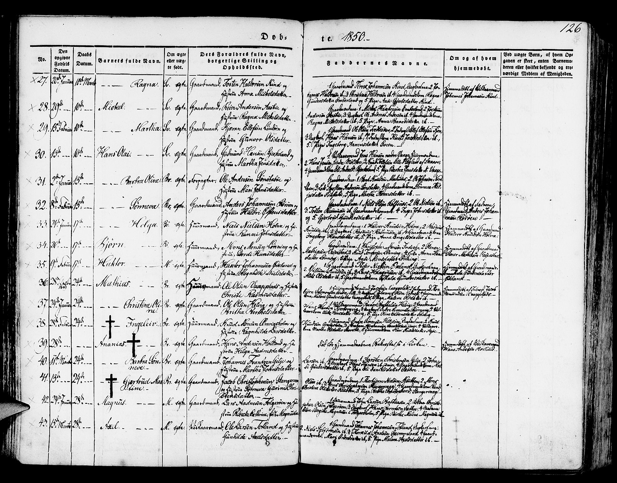 Finnås sokneprestembete, SAB/A-99925/H/Ha/Haa/Haaa/L0006: Parish register (official) no. A 6, 1836-1850, p. 126