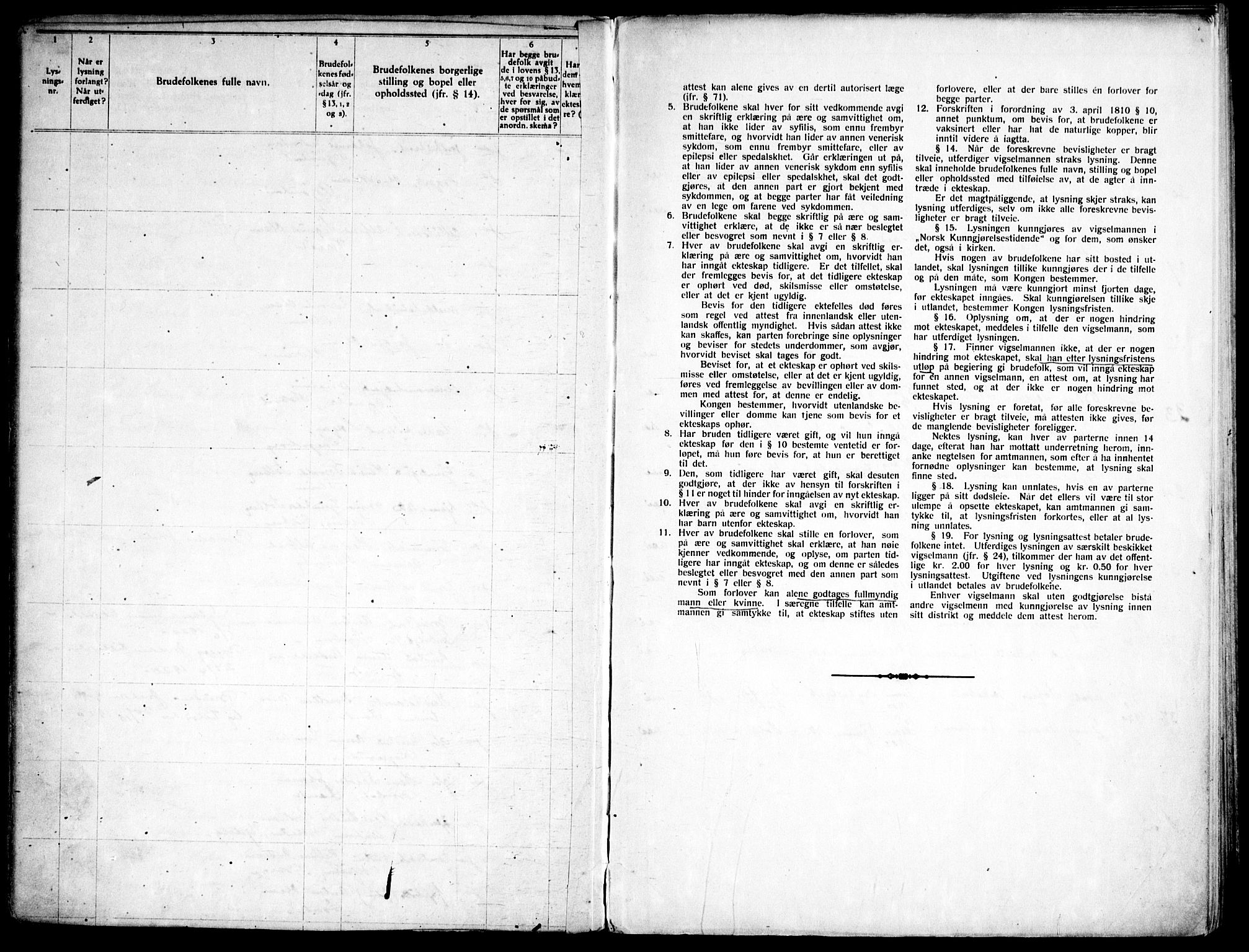 Tune prestekontor Kirkebøker, AV/SAO-A-2007/H/Ha/L0001: Banns register no. I 1, 1919-1946