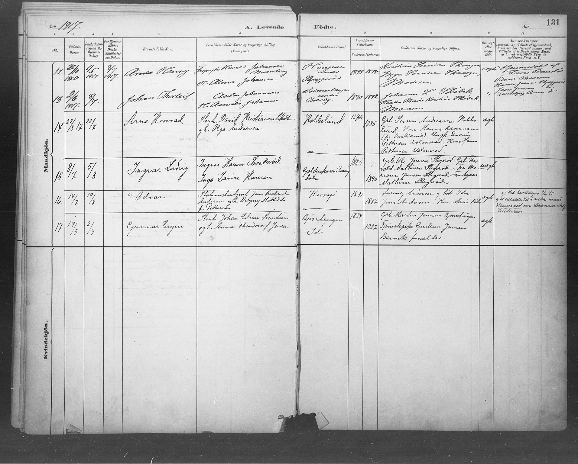 Idd prestekontor Kirkebøker, AV/SAO-A-10911/F/Fb/L0002: Parish register (official) no. II 2, 1882-1923, p. 131