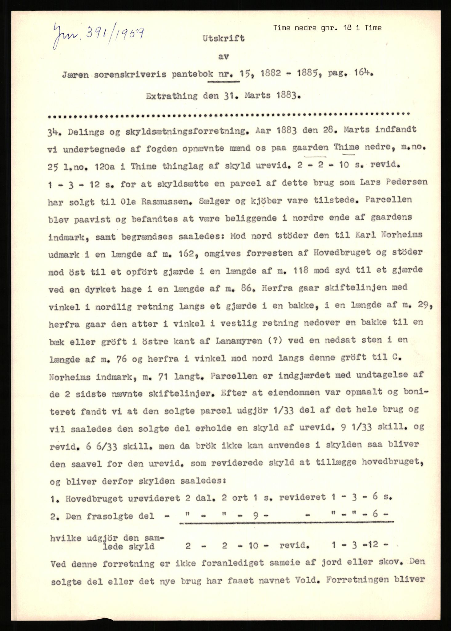 Statsarkivet i Stavanger, AV/SAST-A-101971/03/Y/Yj/L0086: Avskrifter sortert etter gårdsnavn: Tau - Tjeltveit, 1750-1930, p. 500