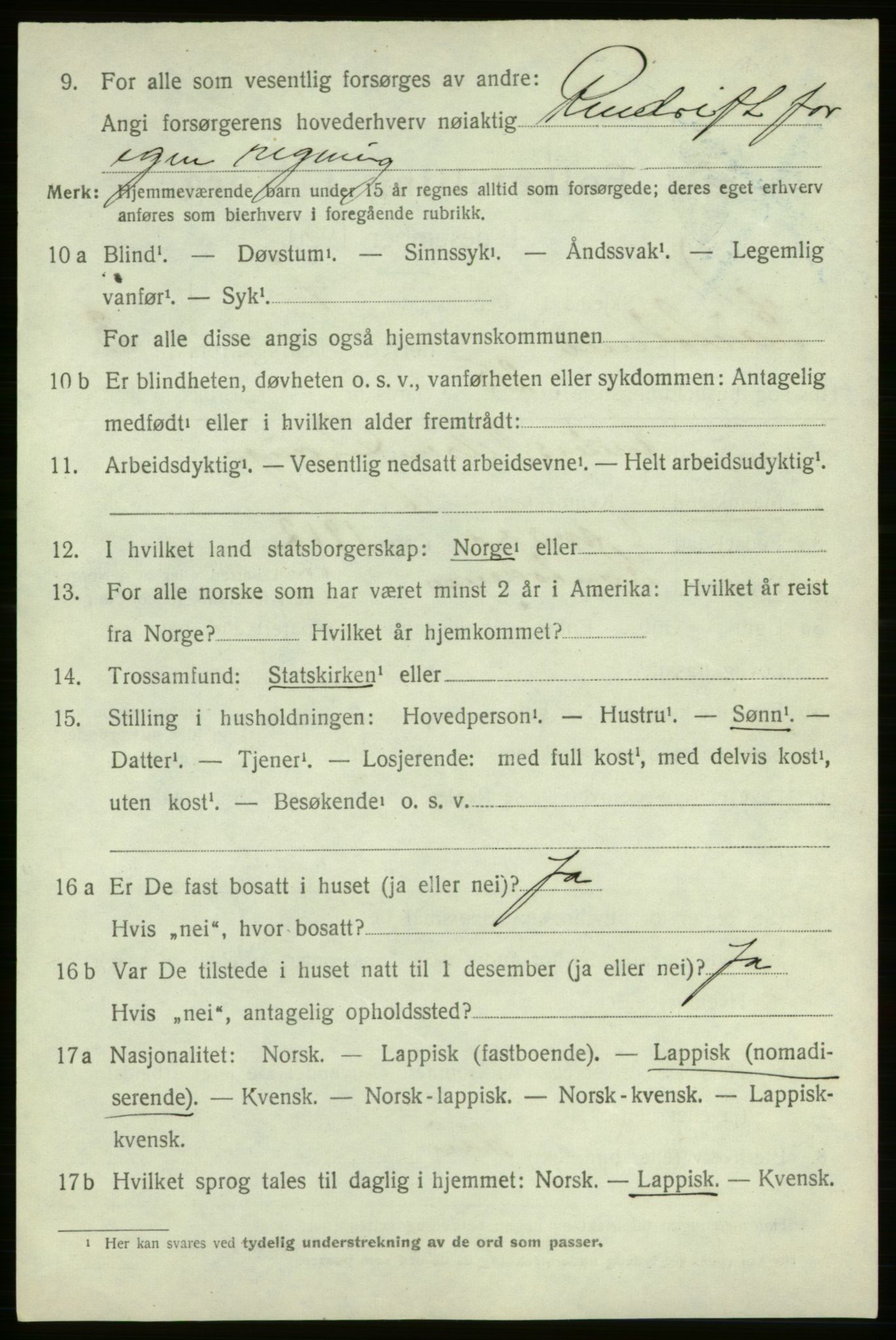 SATØ, 1920 census for Kautokeino, 1920, p. 1684