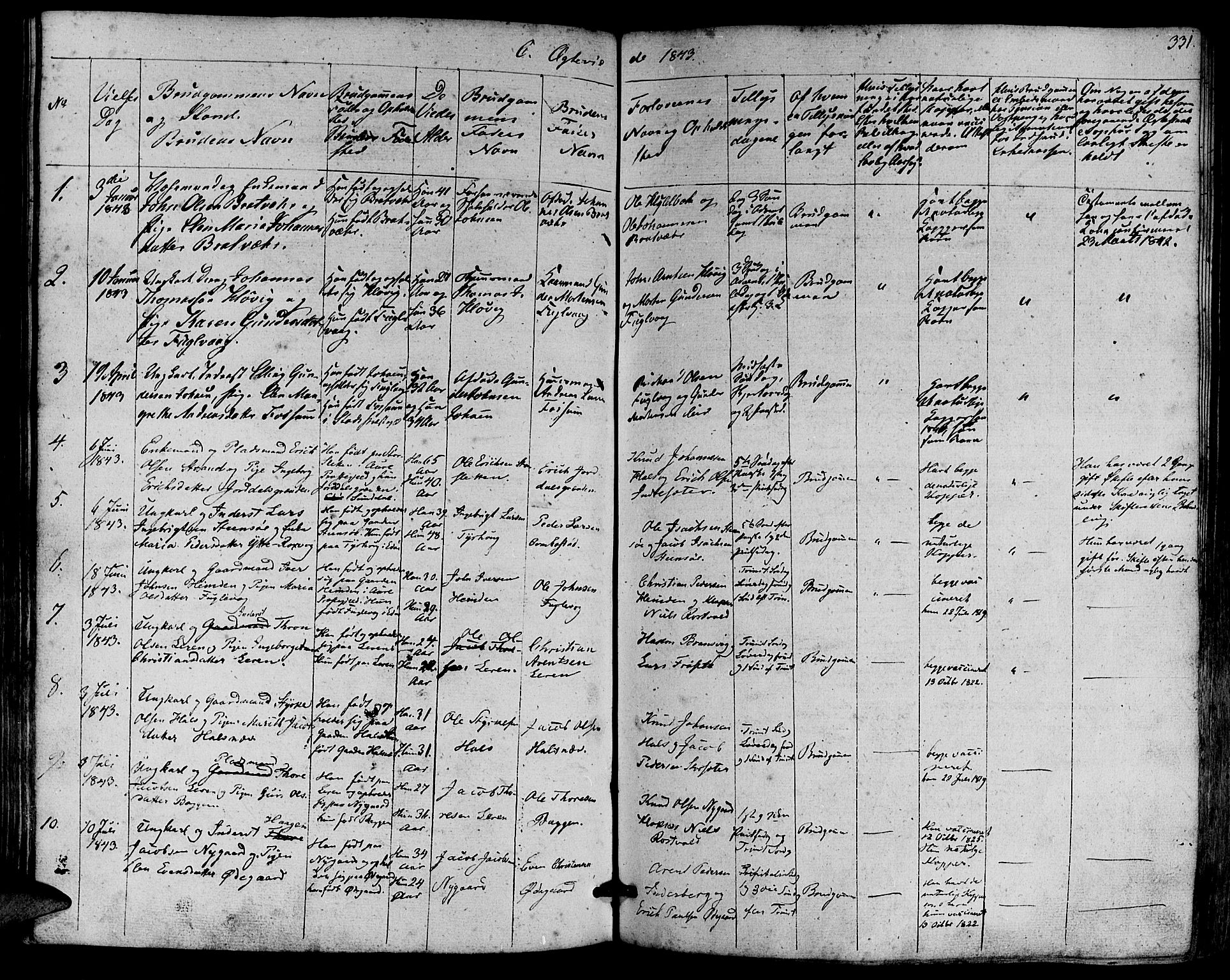 Ministerialprotokoller, klokkerbøker og fødselsregistre - Møre og Romsdal, AV/SAT-A-1454/581/L0936: Parish register (official) no. 581A04, 1836-1852, p. 331