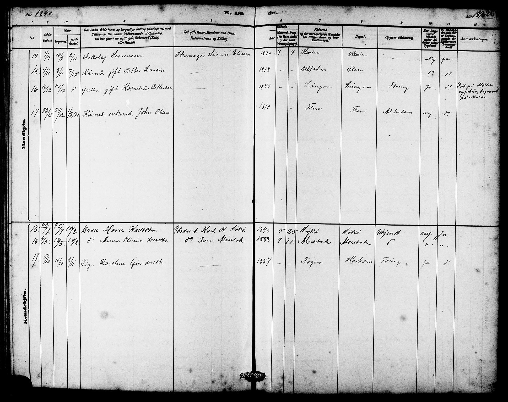 Ministerialprotokoller, klokkerbøker og fødselsregistre - Møre og Romsdal, AV/SAT-A-1454/536/L0510: Parish register (copy) no. 536C05, 1881-1898, p. 267