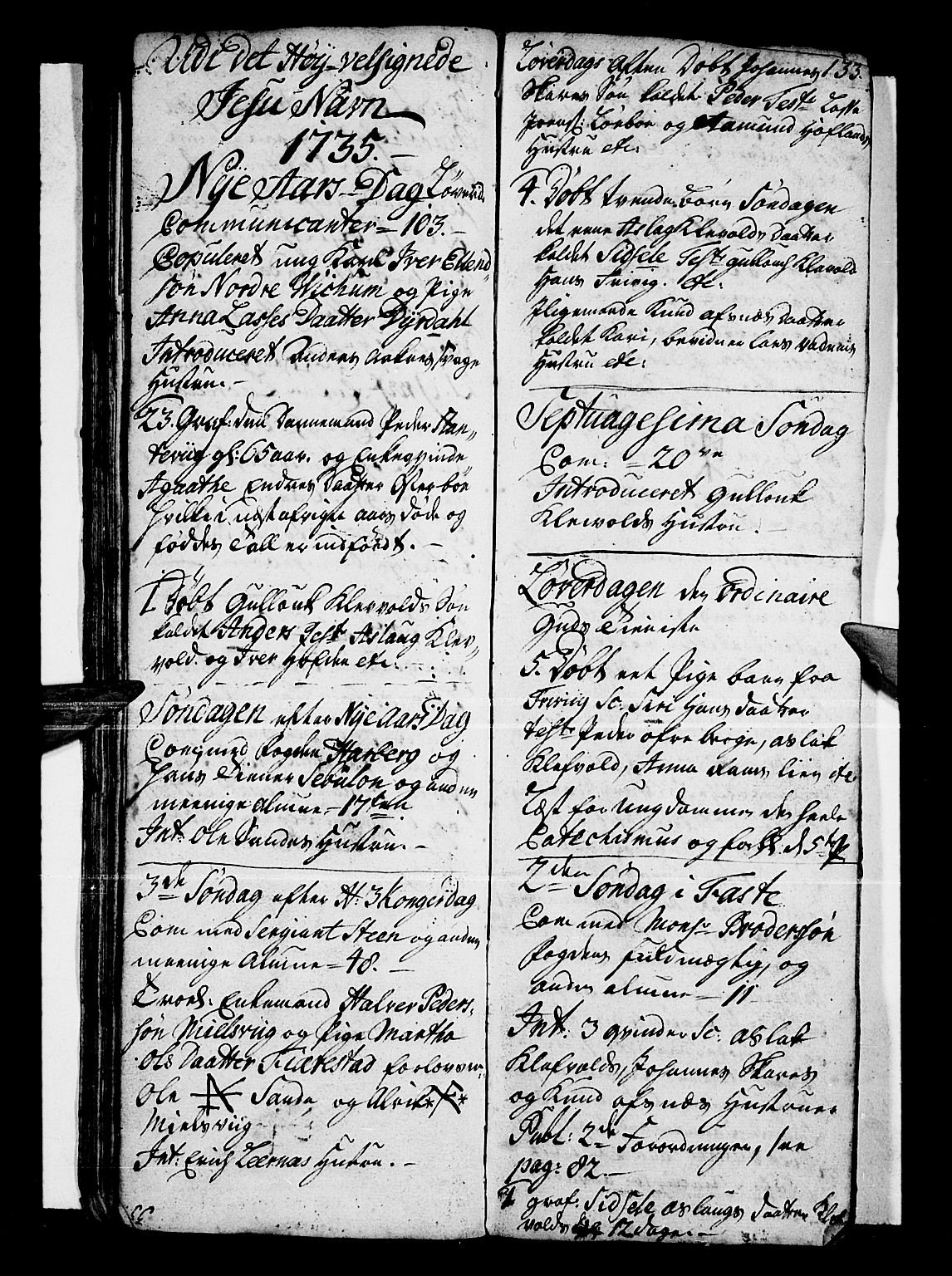 Vik sokneprestembete, SAB/A-81501: Parish register (official) no. A 1 /3, 1727-1740, p. 133