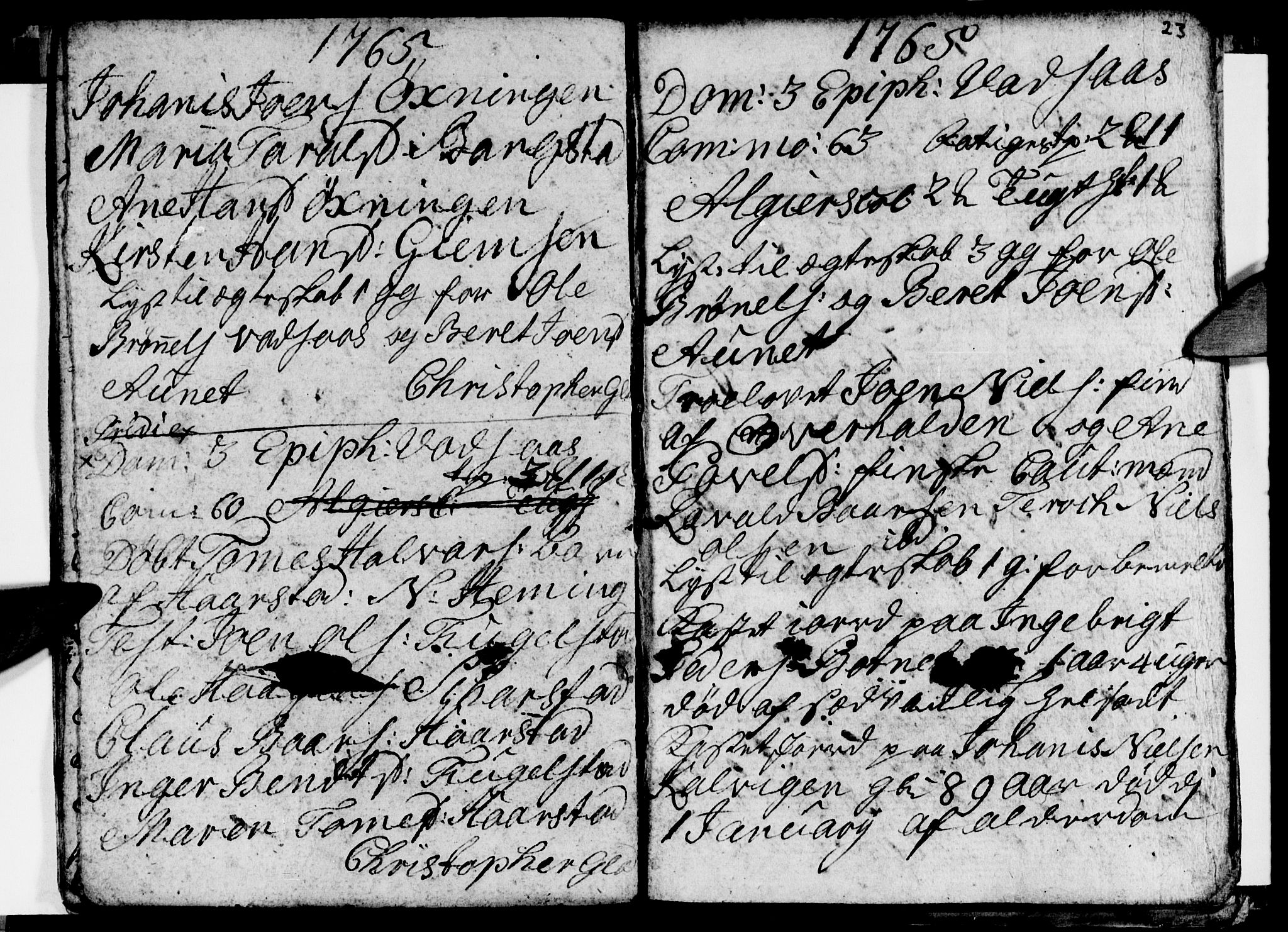 Ministerialprotokoller, klokkerbøker og fødselsregistre - Nordland, AV/SAT-A-1459/810/L0138: Parish register (official) no. 810A02, 1763-1770, p. 23