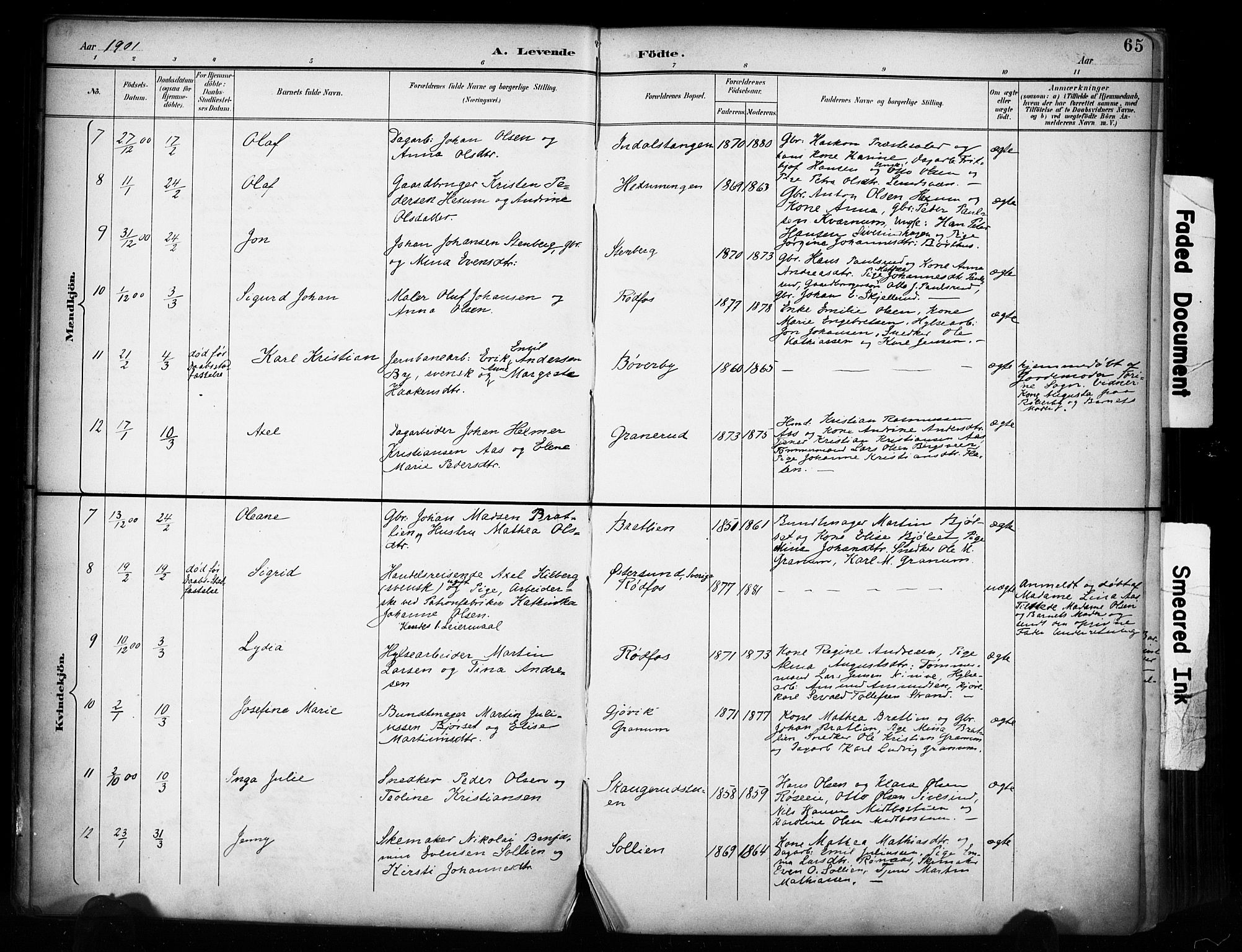 Vestre Toten prestekontor, AV/SAH-PREST-108/H/Ha/Haa/L0011: Parish register (official) no. 11, 1895-1906, p. 65