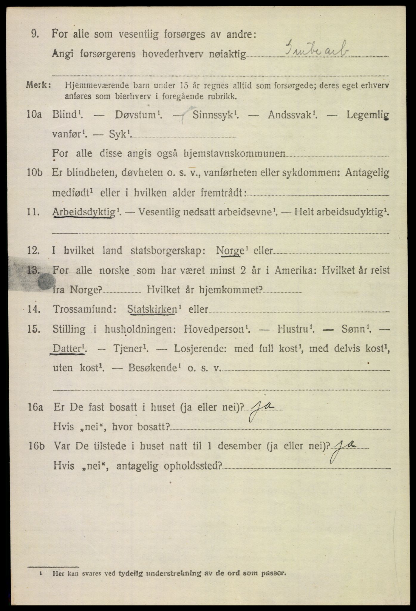 SAH, 1920 census for Folldal, 1920, p. 3914