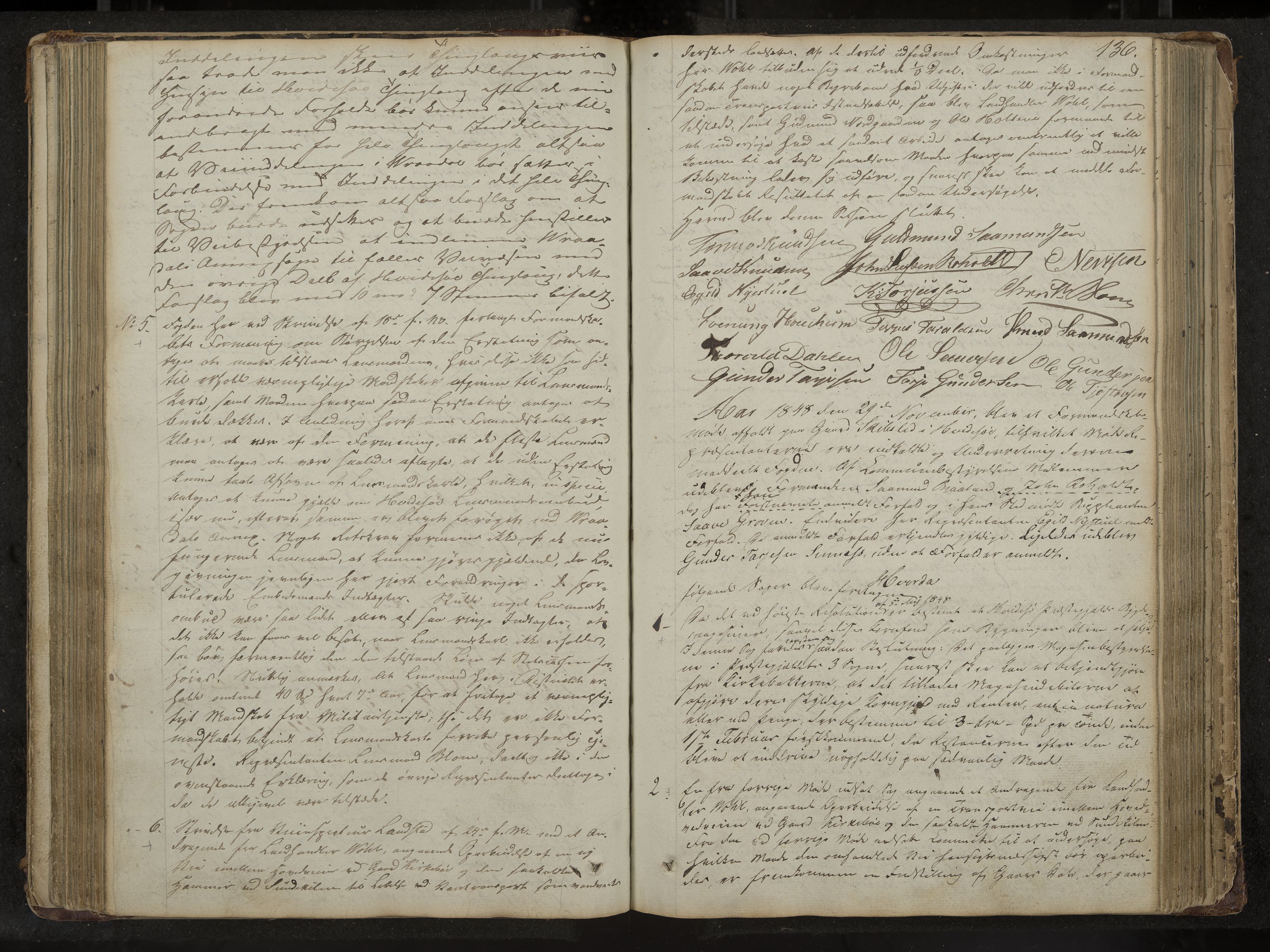 Kviteseid formannskap og sentraladministrasjon, IKAK/0829021/A/Aa/L0001: Møtebok med register, 1837-1866, p. 136