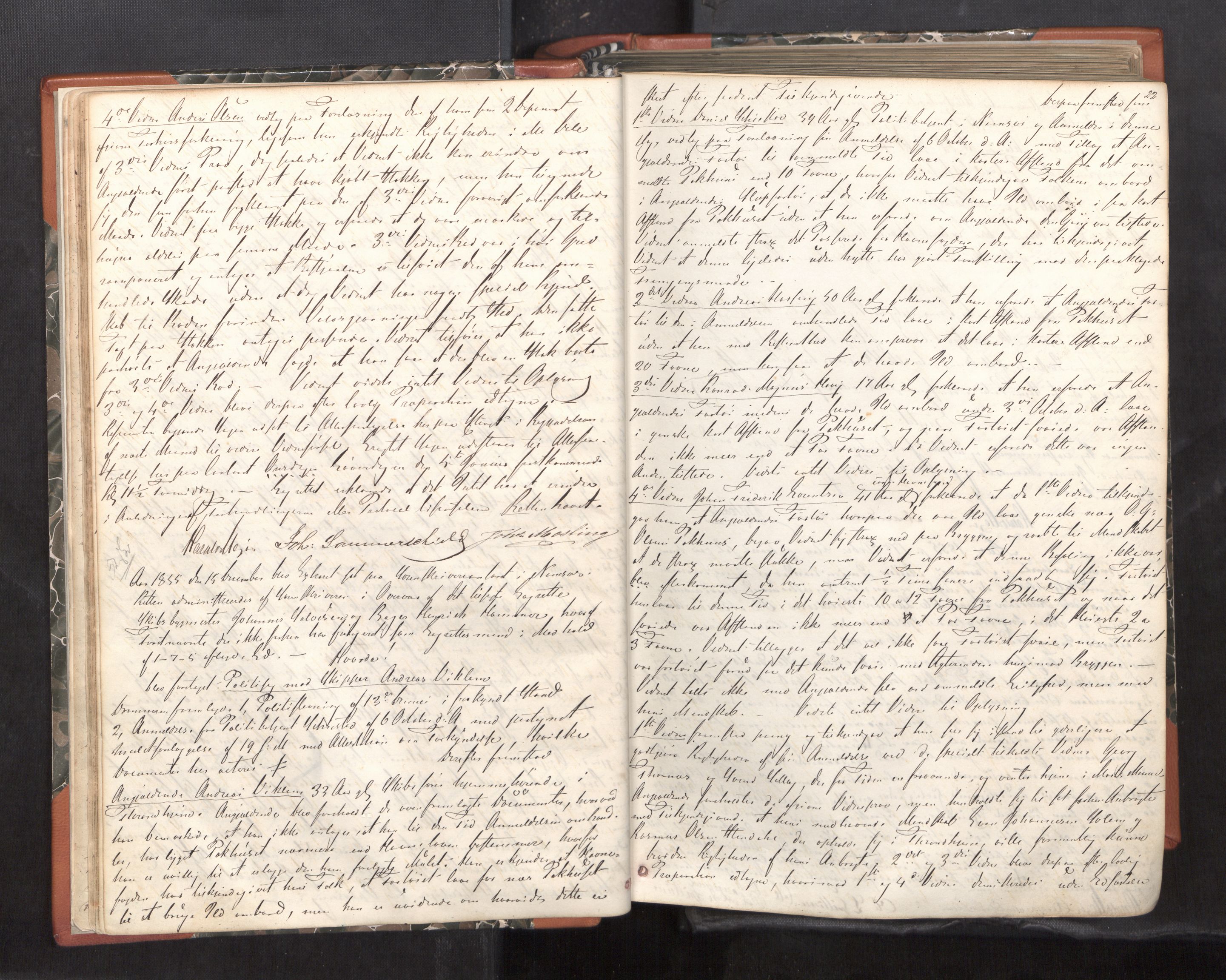 Namdal sorenskriveri, AV/SAT-A-4133/1/1/1B/L0012: Ekstrarettsprotokoll nr. 10, 1855-1861, p. 21b-22a