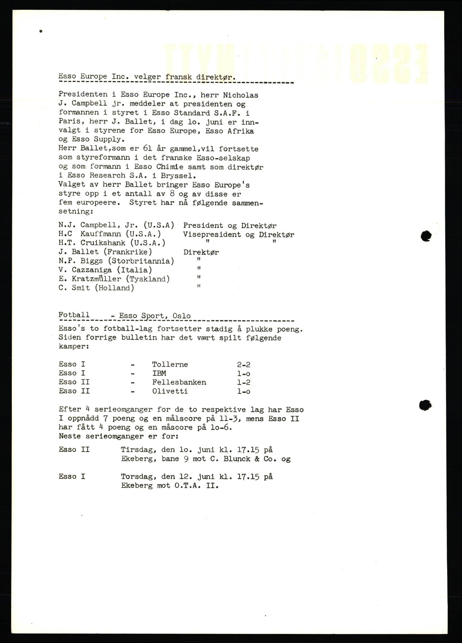 Pa 0982 - Esso Norge A/S, AV/SAST-A-100448/X/Xd/L0004: Esso Extra Nytt, 1963-1976