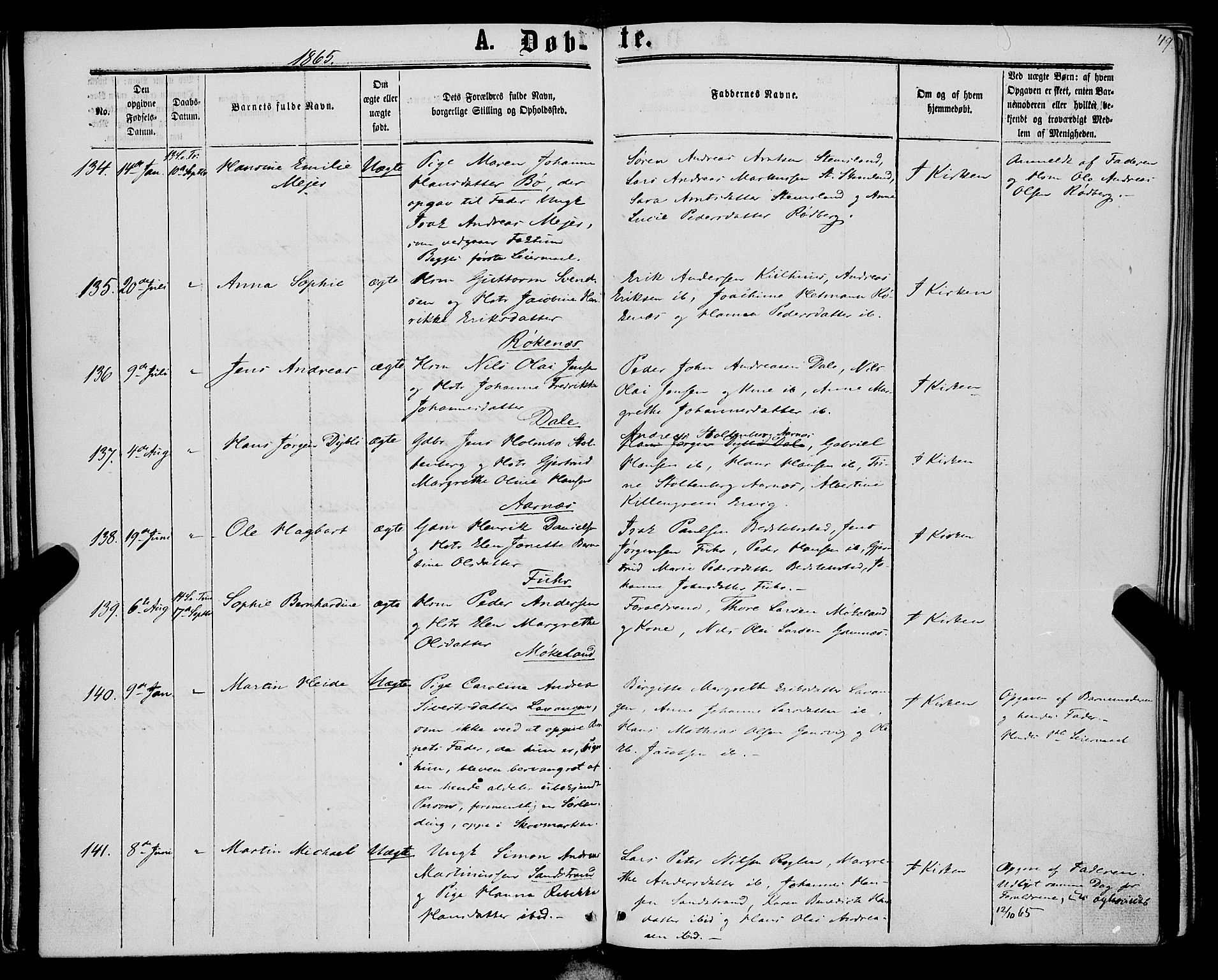 Trondenes sokneprestkontor, SATØ/S-1319/H/Ha/L0012kirke: Parish register (official) no. 12, 1863-1870, p. 49
