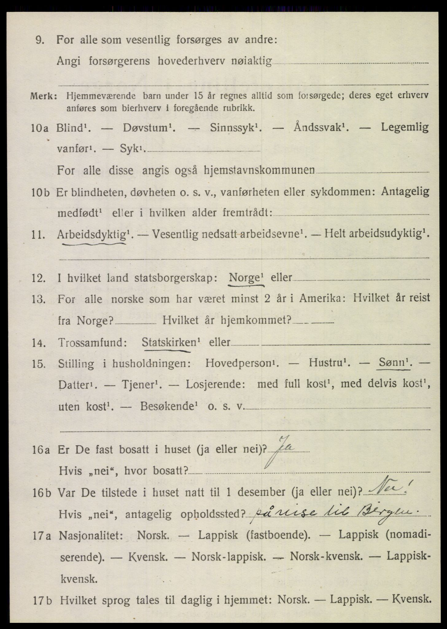 SAT, 1920 census for Vega, 1920, p. 5092