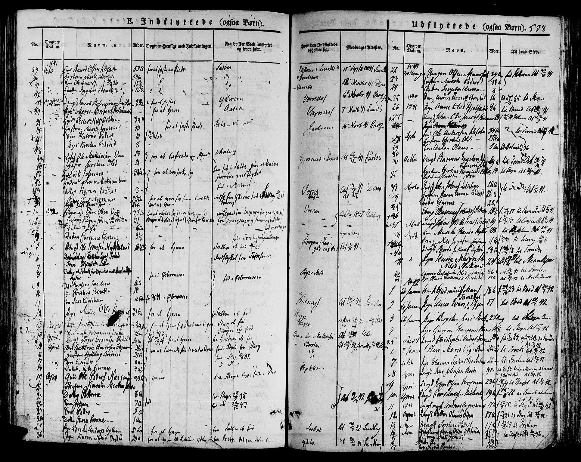 Ministerialprotokoller, klokkerbøker og fødselsregistre - Nord-Trøndelag, SAT/A-1458/709/L0072: Parish register (official) no. 709A12, 1833-1844, p. 558