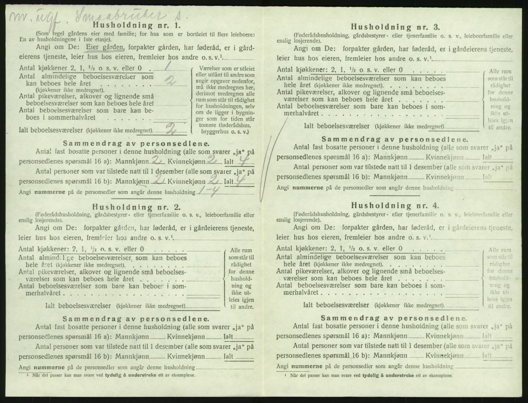 SAKO, 1920 census for Hedrum, 1920, p. 1158