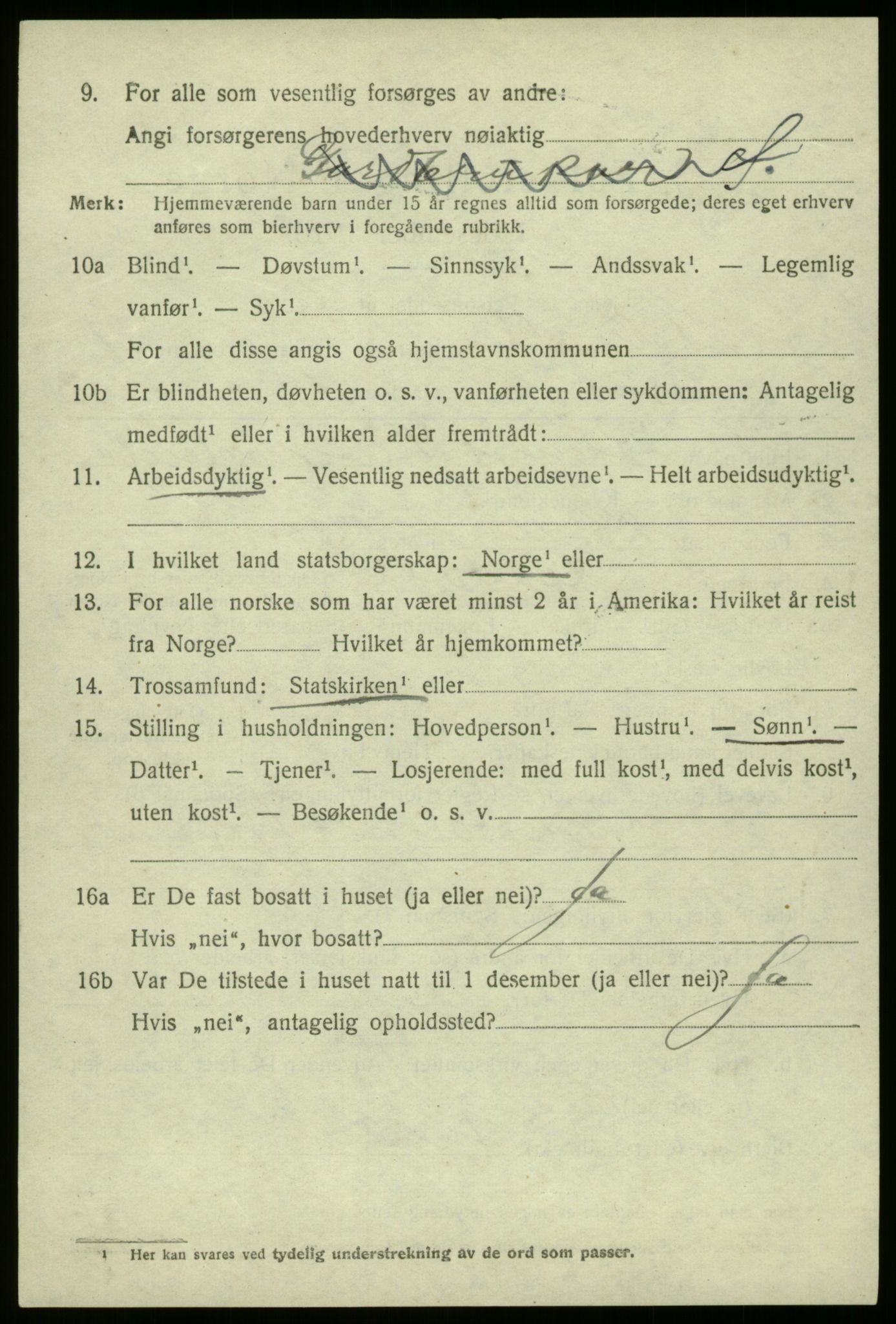 SAB, 1920 census for Askvoll, 1920, p. 3271