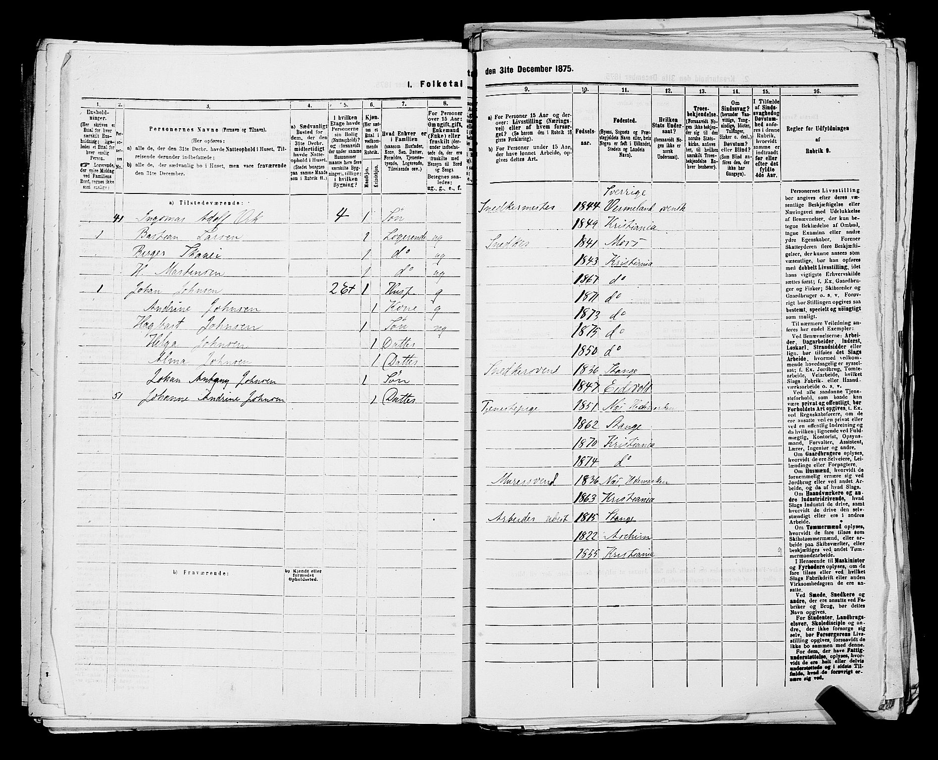 RA, 1875 census for 0301 Kristiania, 1875, p. 7575