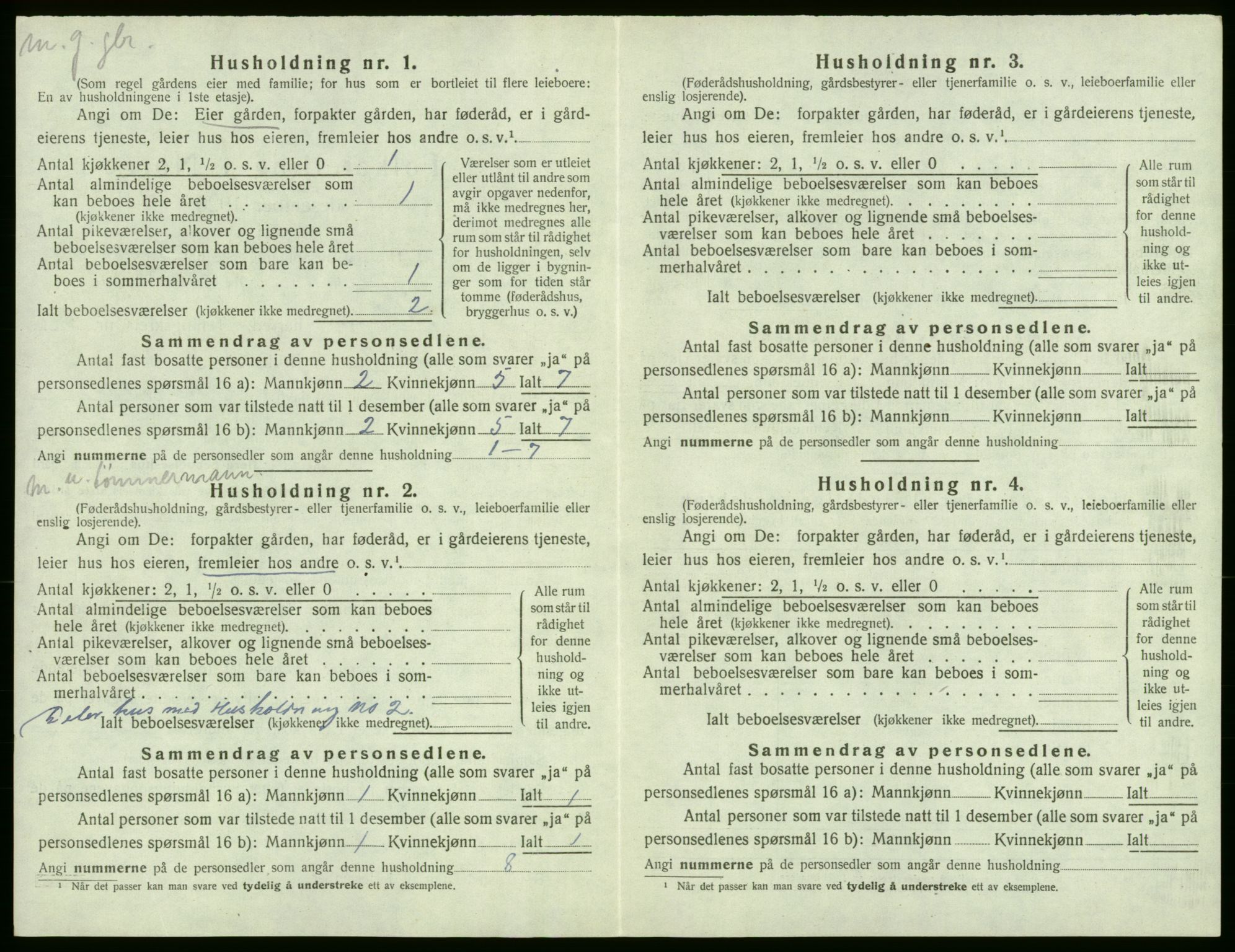 SAB, 1920 census for Stord, 1920, p. 194