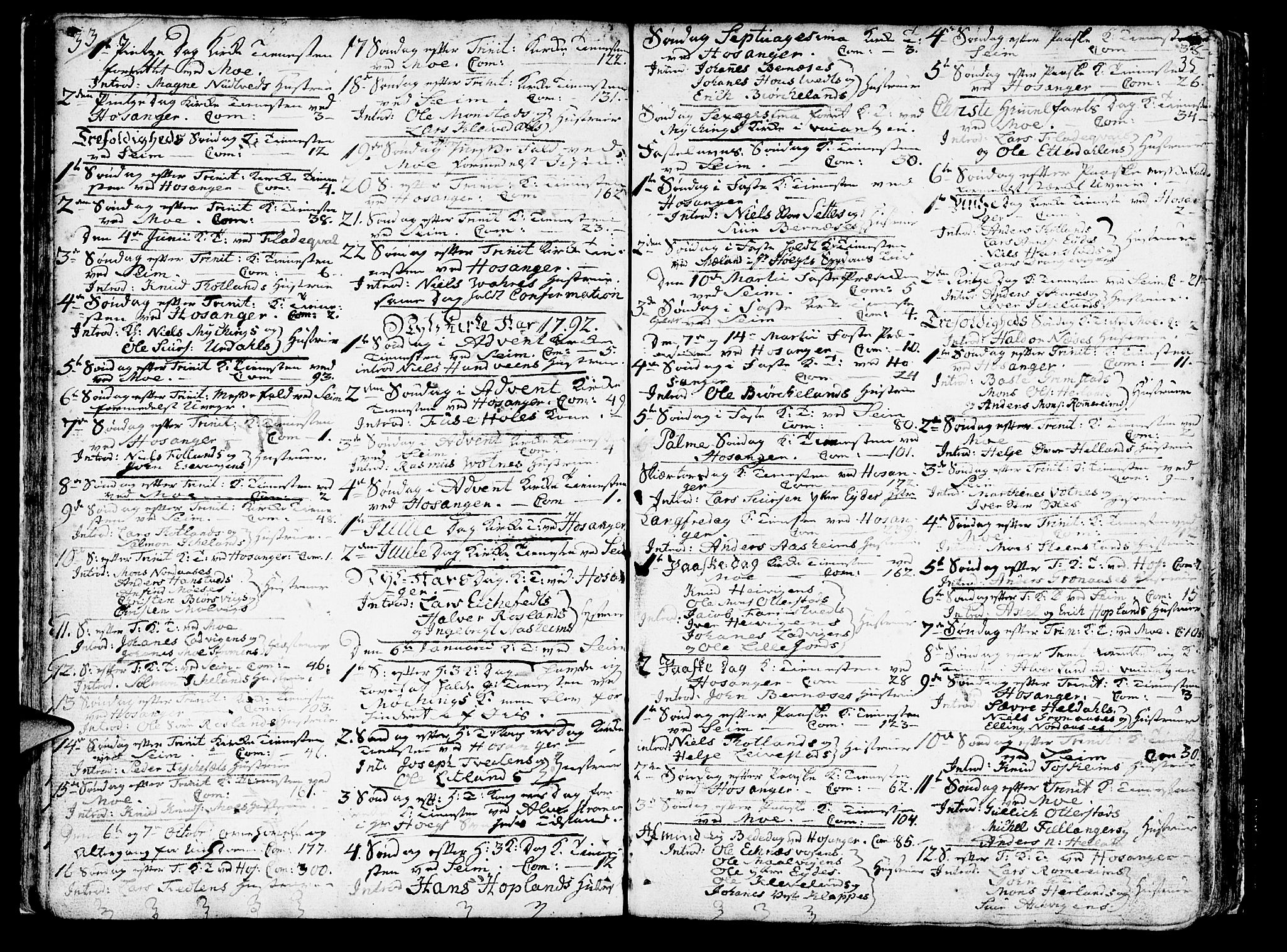 Hosanger sokneprestembete, AV/SAB-A-75801/H/Haa: Parish register (official) no. A 2 /1, 1766-1793, p. 35