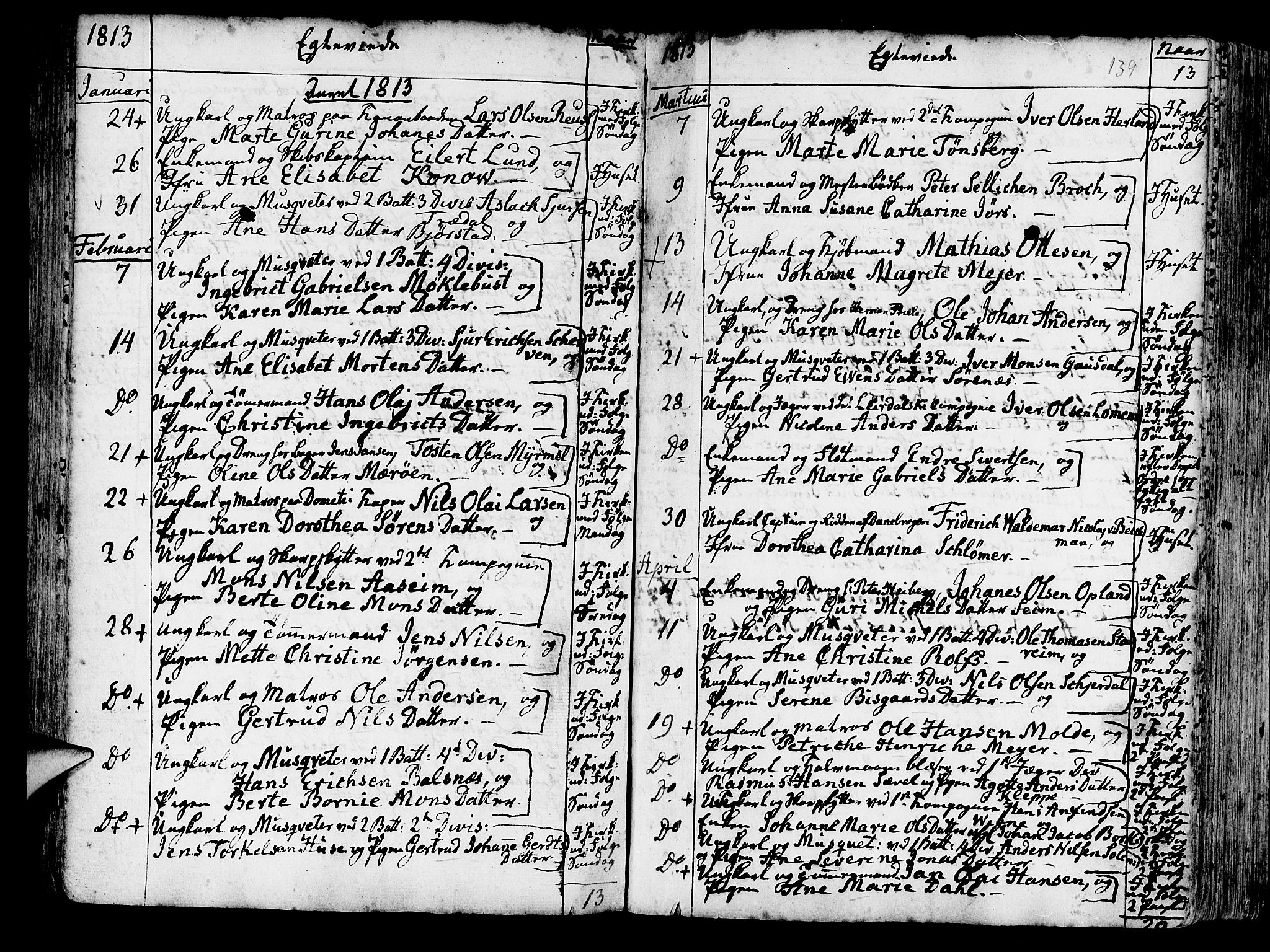 Korskirken sokneprestembete, SAB/A-76101/H/Haa/L0009: Parish register (official) no. A 9, 1743-1861, p. 139