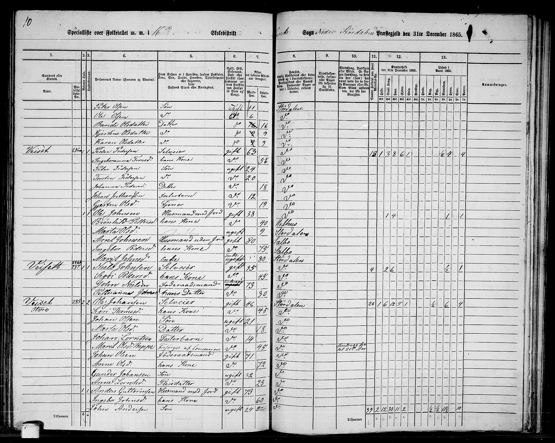 RA, 1865 census for Nedre Stjørdal, 1865, p. 274