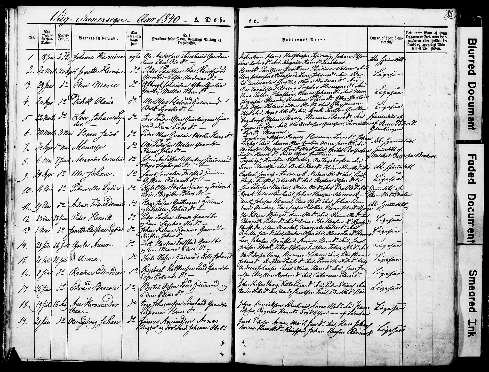 Ministerialprotokoller, klokkerbøker og fødselsregistre - Nordland, AV/SAT-A-1459/812/L0176: Parish register (official) no. 812A05, 1834-1874, p. 83