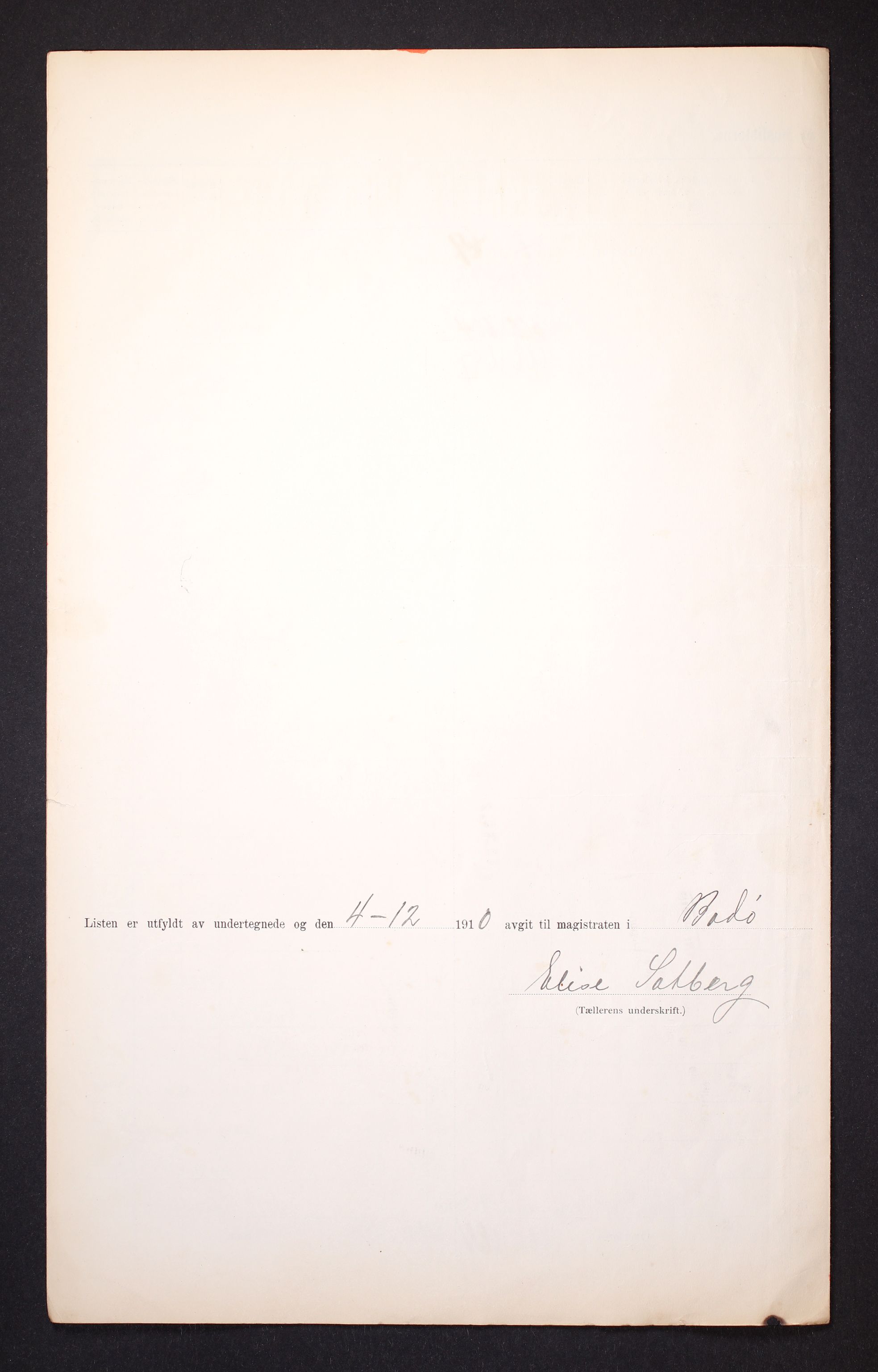RA, 1910 census for Bodø, 1910, p. 22