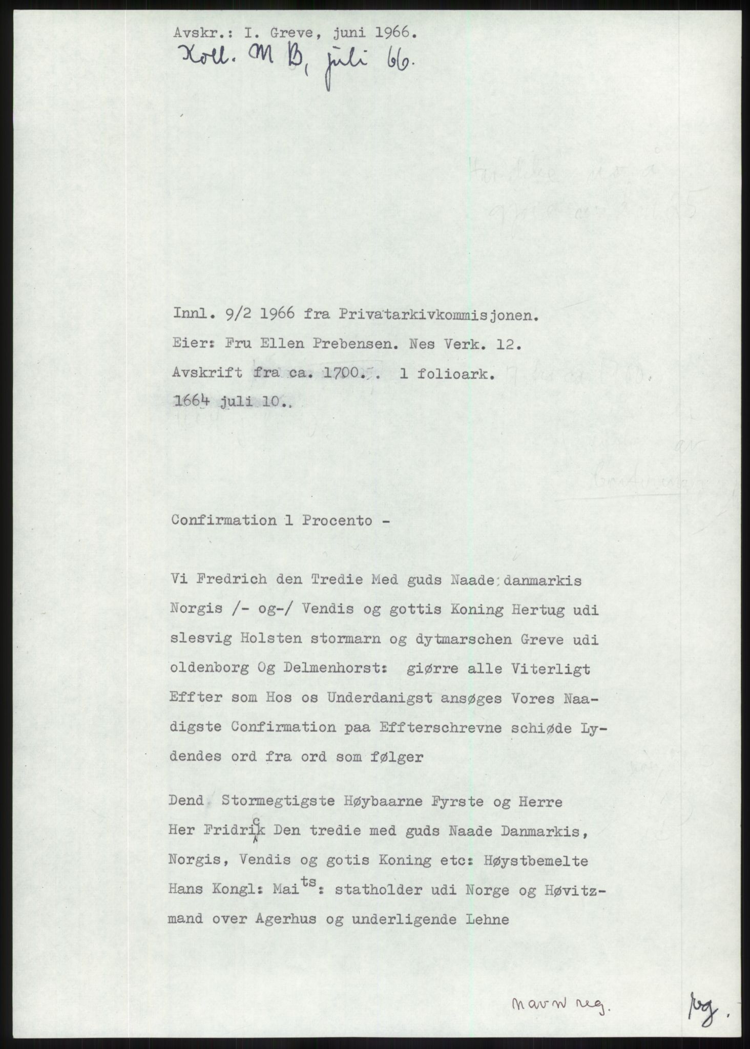 Samlinger til kildeutgivelse, Diplomavskriftsamlingen, AV/RA-EA-4053/H/Ha, p. 97