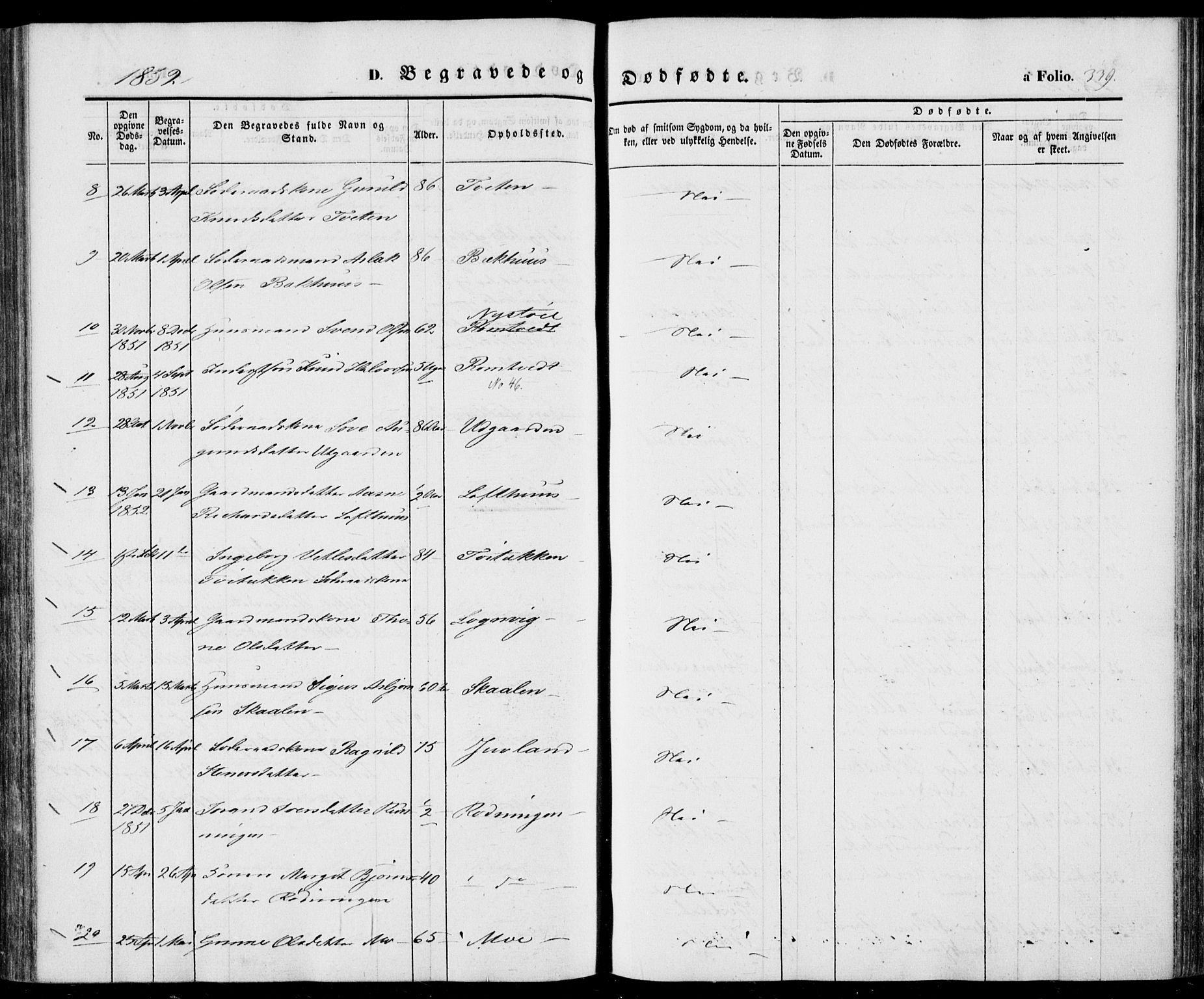 Vinje kirkebøker, SAKO/A-312/F/Fa/L0004: Parish register (official) no. I 4, 1843-1869, p. 339