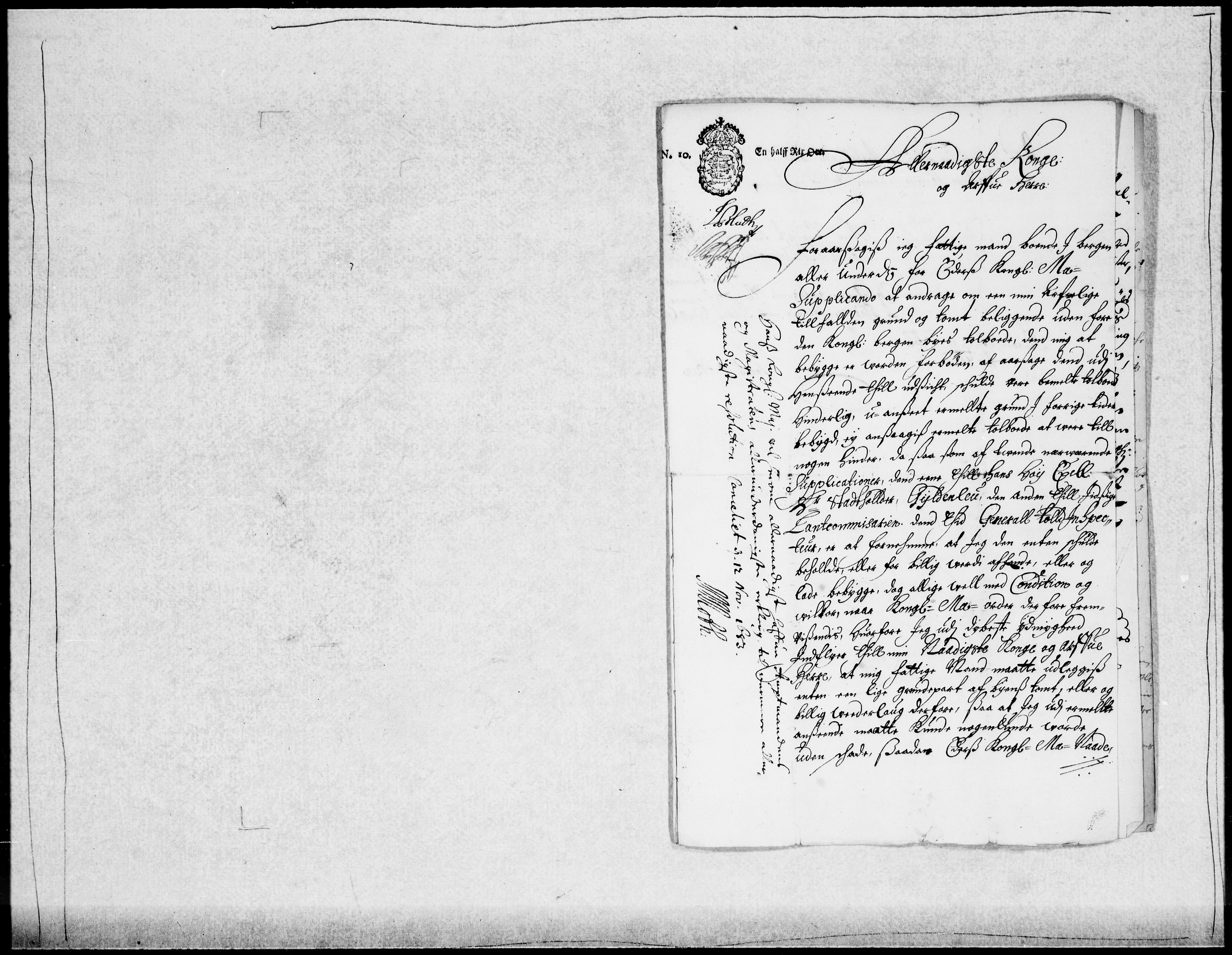 Danske Kanselli 1572-1799, AV/RA-EA-3023/F/Fc/Fcc/Fcca/L0037: Norske innlegg 1572-1799, 1684, p. 186