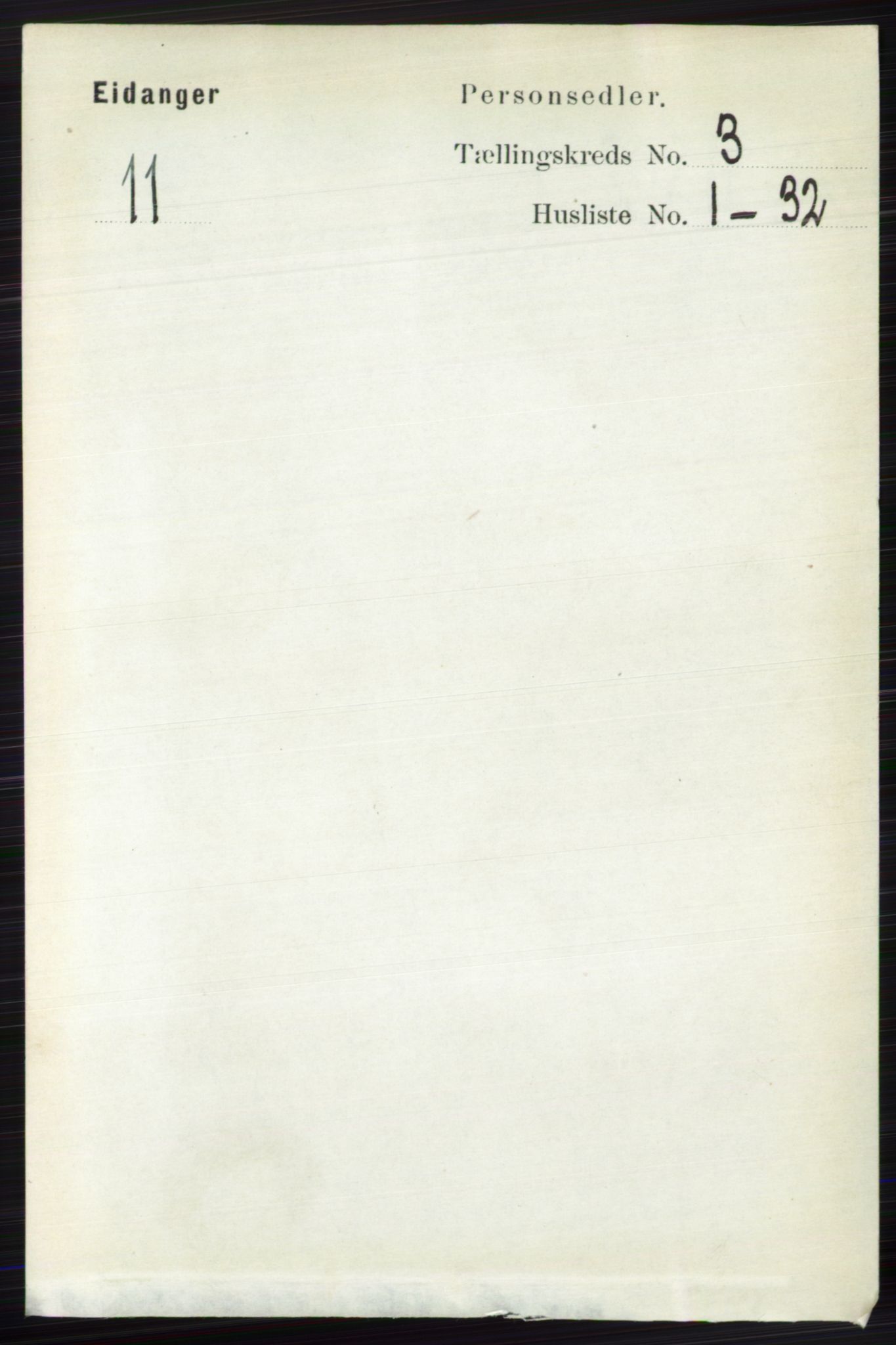 RA, 1891 census for 0813 Eidanger, 1891, p. 1526
