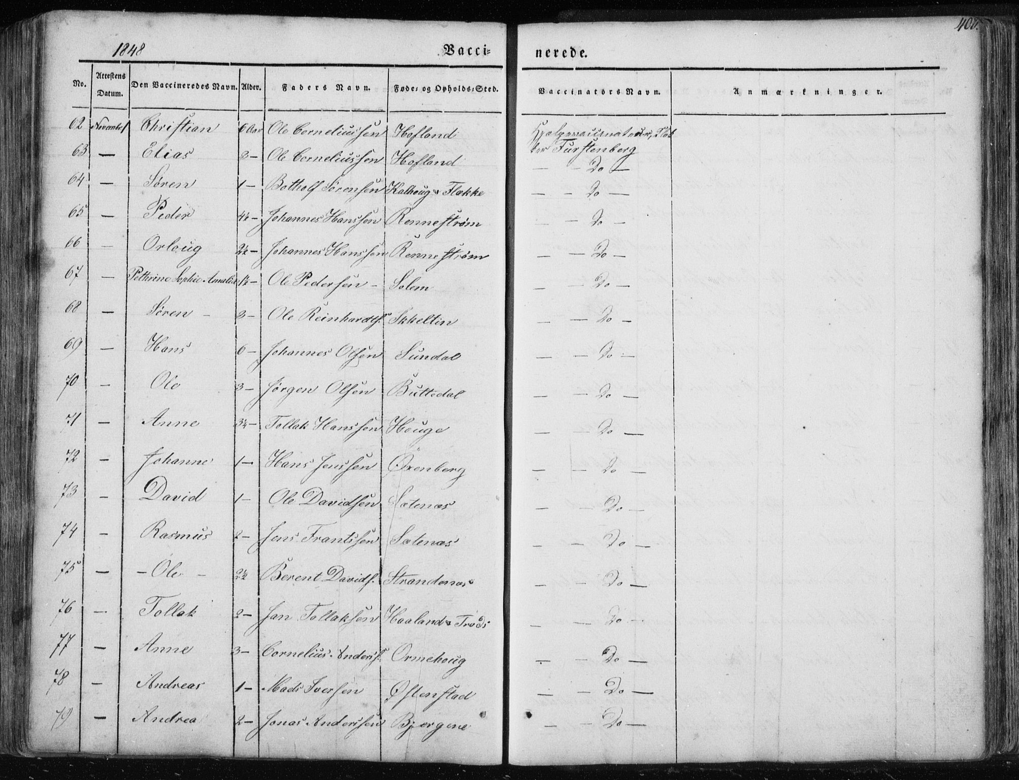 Fjaler sokneprestembete, AV/SAB-A-79801/H/Haa/Haaa/L0006: Parish register (official) no. A 6, 1835-1884, p. 403