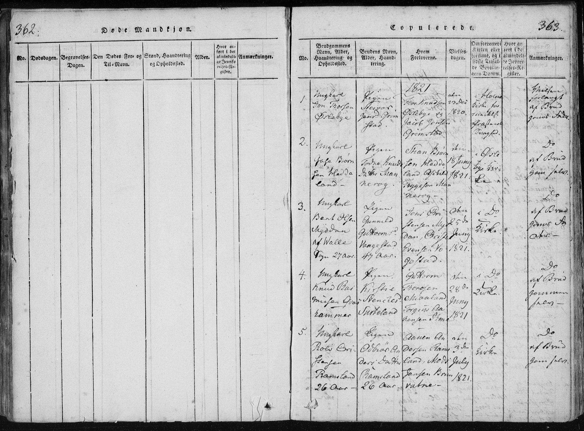 Holum sokneprestkontor, AV/SAK-1111-0022/F/Fa/Fac/L0002: Parish register (official) no. A 2, 1821-1859, p. 362-363