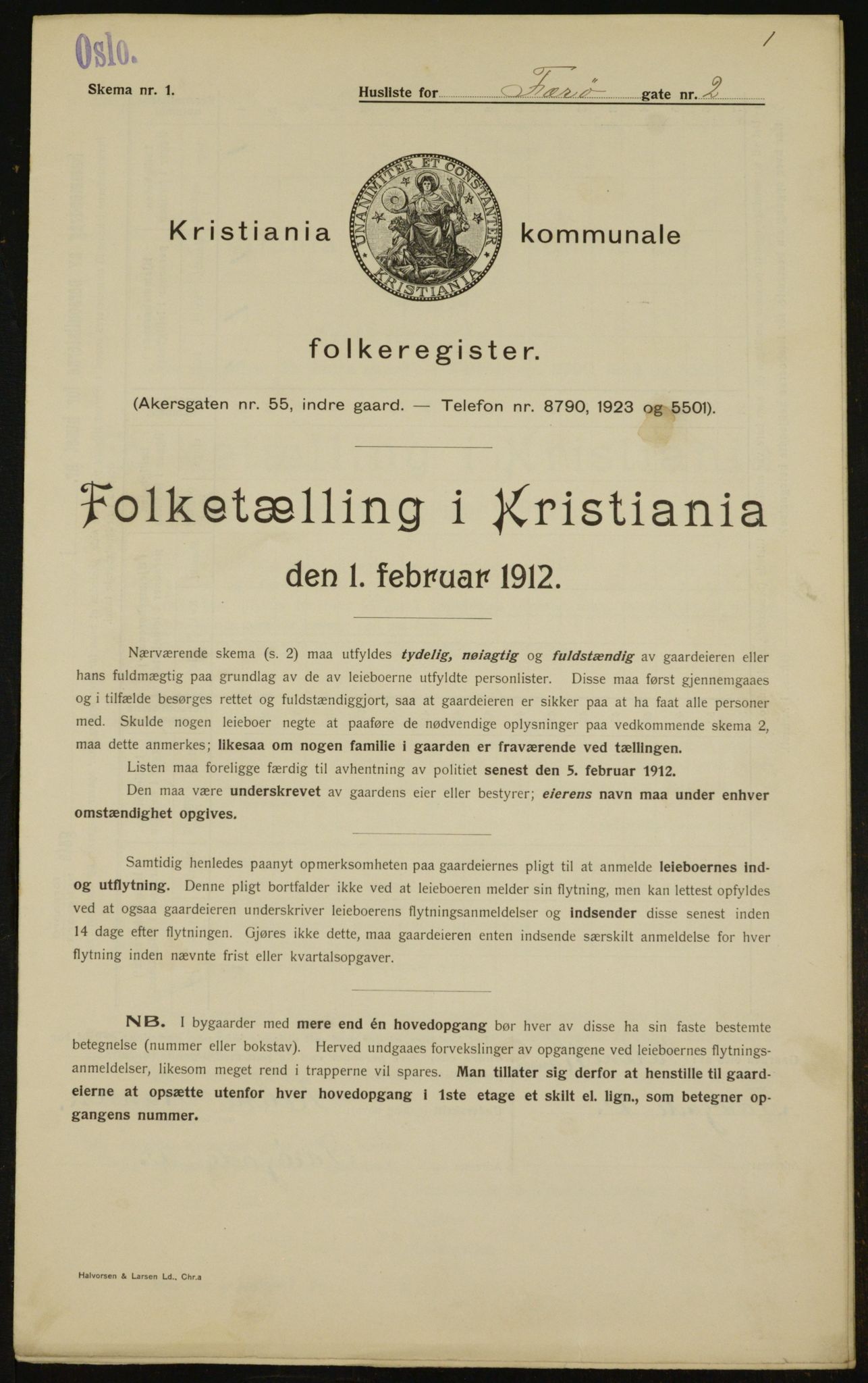 OBA, Municipal Census 1912 for Kristiania, 1912, p. 28323