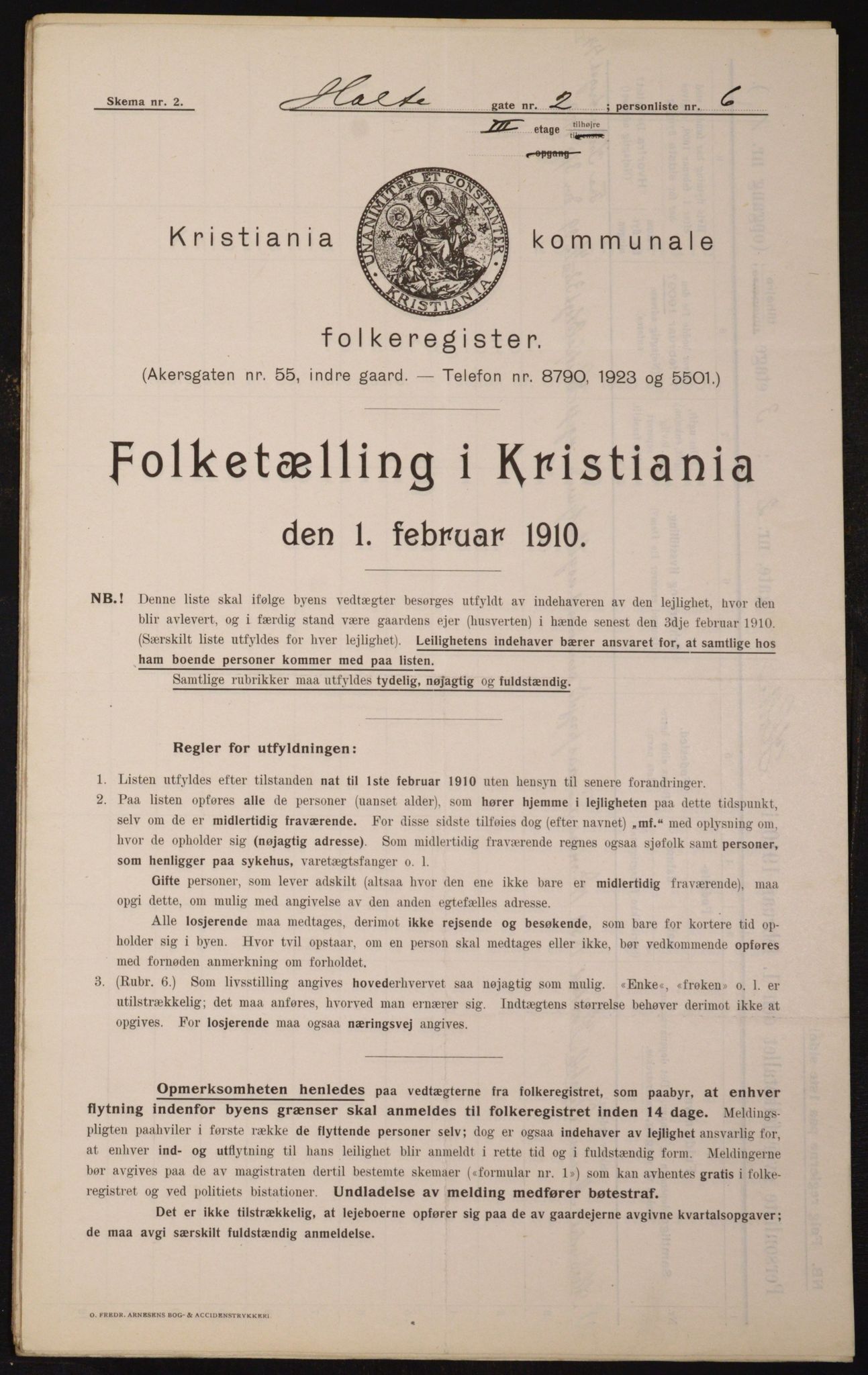 OBA, Municipal Census 1910 for Kristiania, 1910, p. 40350