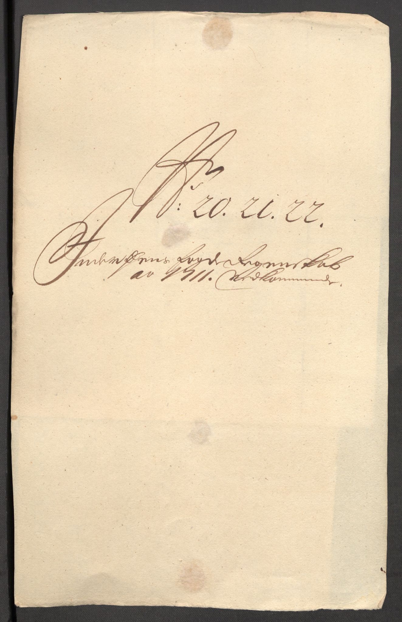 Rentekammeret inntil 1814, Reviderte regnskaper, Fogderegnskap, RA/EA-4092/R63/L4319: Fogderegnskap Inderøy, 1711, p. 281