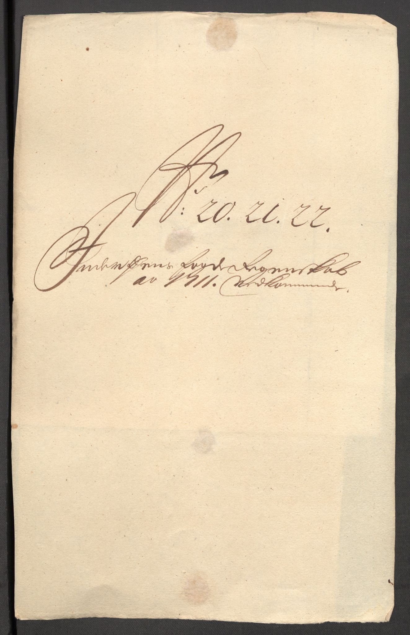 Rentekammeret inntil 1814, Reviderte regnskaper, Fogderegnskap, AV/RA-EA-4092/R63/L4319: Fogderegnskap Inderøy, 1711, p. 281