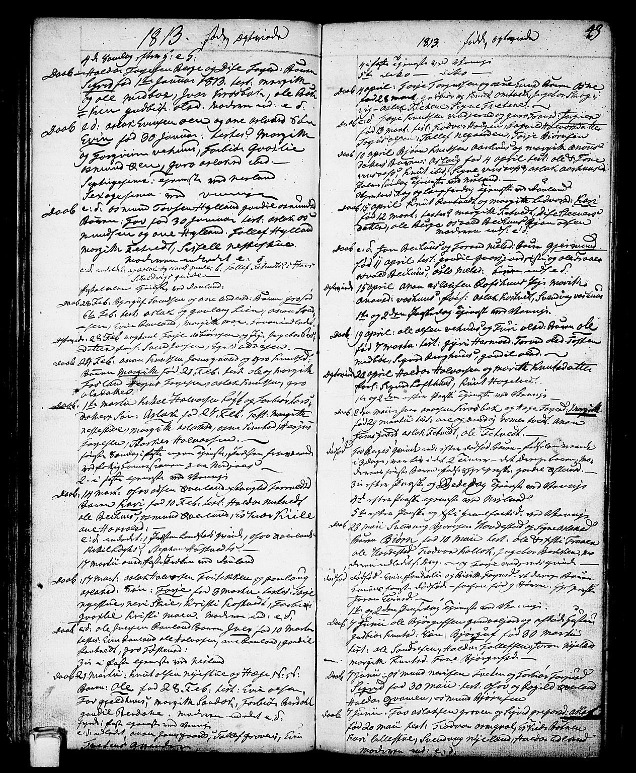 Vinje kirkebøker, SAKO/A-312/F/Fa/L0002: Parish register (official) no. I 2, 1767-1814, p. 43