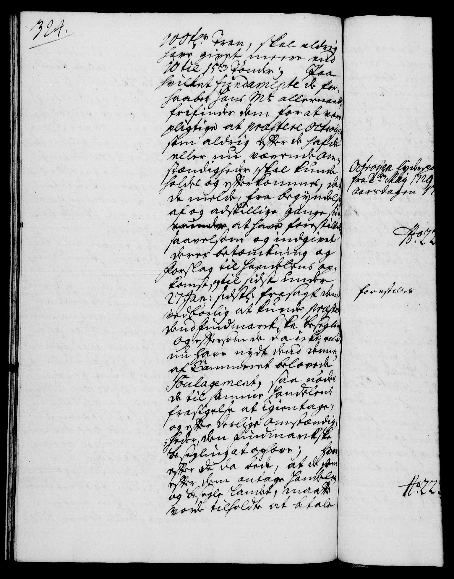 Rentekammeret, Kammerkanselliet, RA/EA-3111/G/Gh/Gha/L0017: Norsk ekstraktmemorialprotokoll (merket RK 53.62), 1735, p. 324
